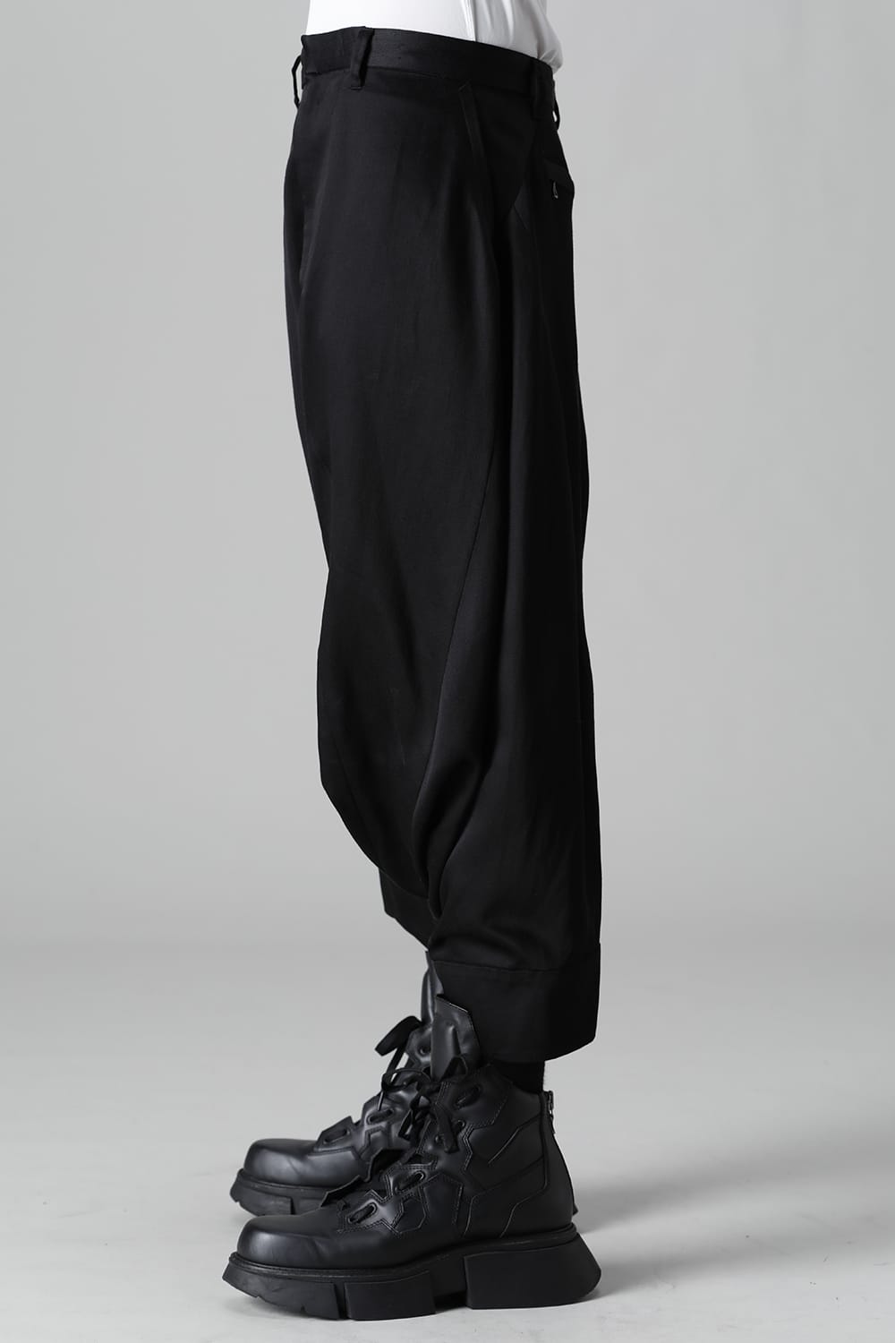 Satin Jacquard Trousers  Black