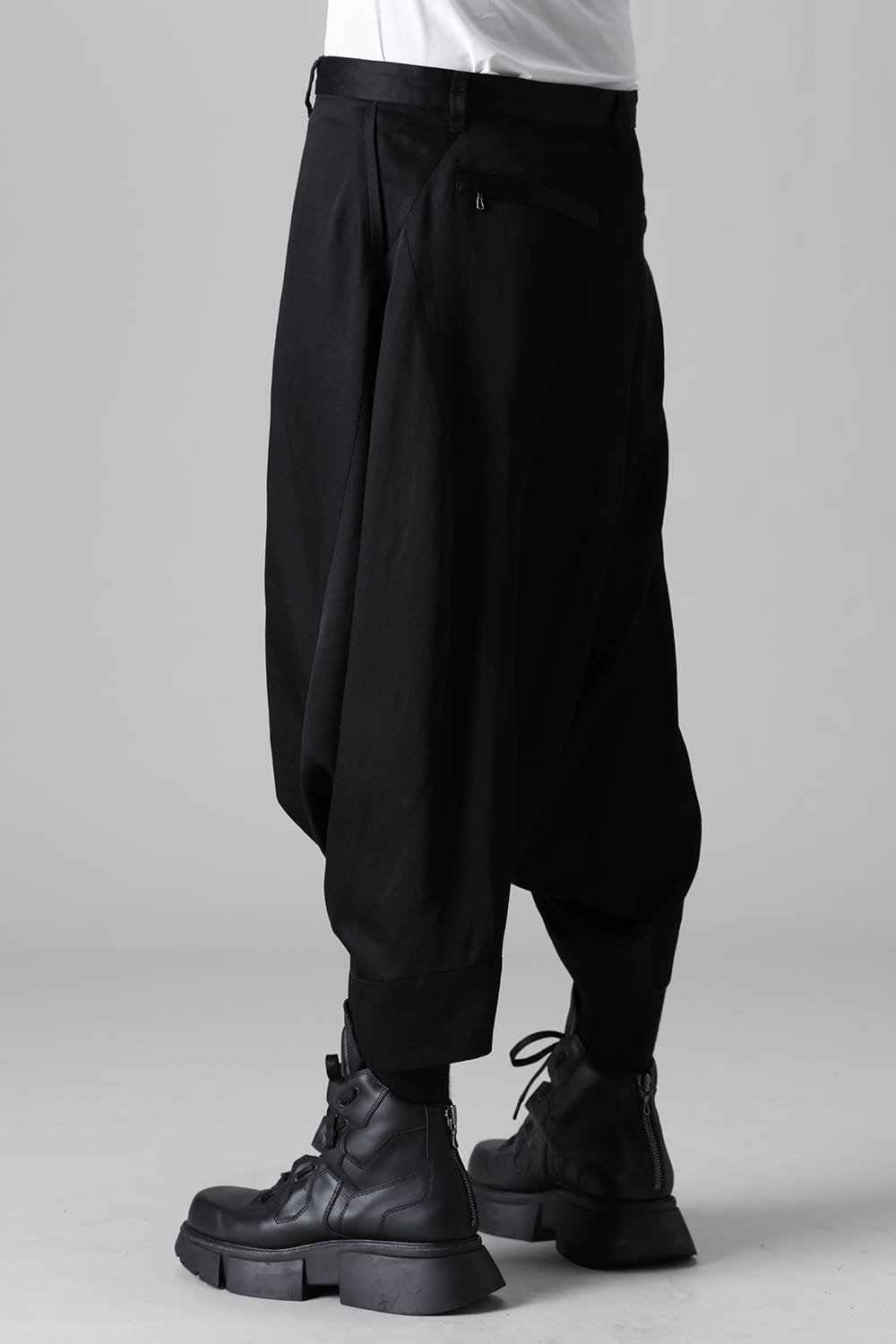 Satin Jacquard Trousers  Black