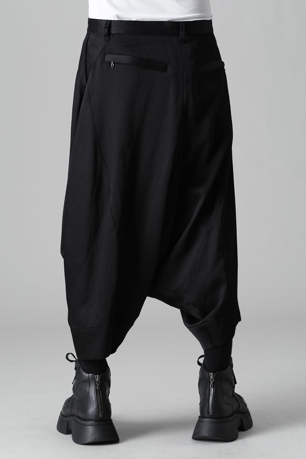 Satin Jacquard Trousers  Black