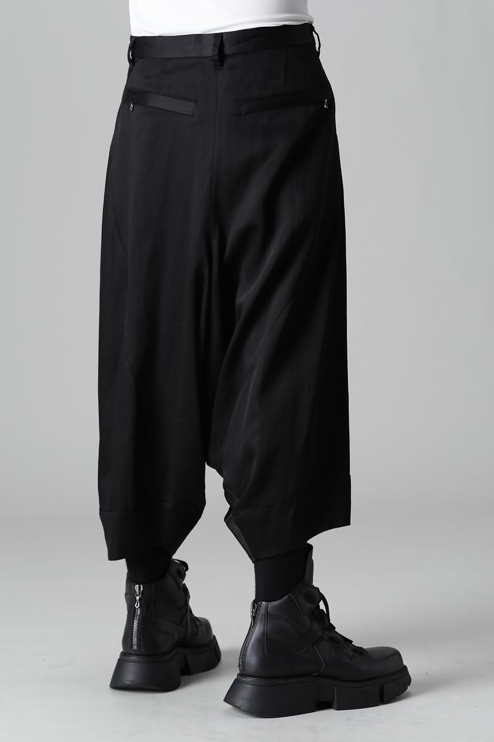 Satin Jacquard Trousers  Black