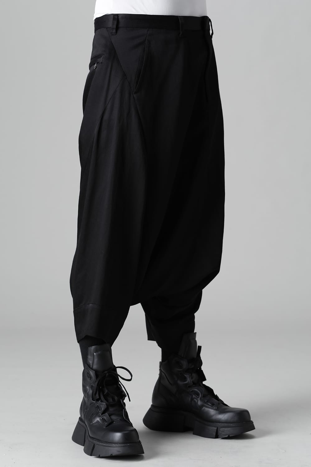 Satin Jacquard Trousers  Black