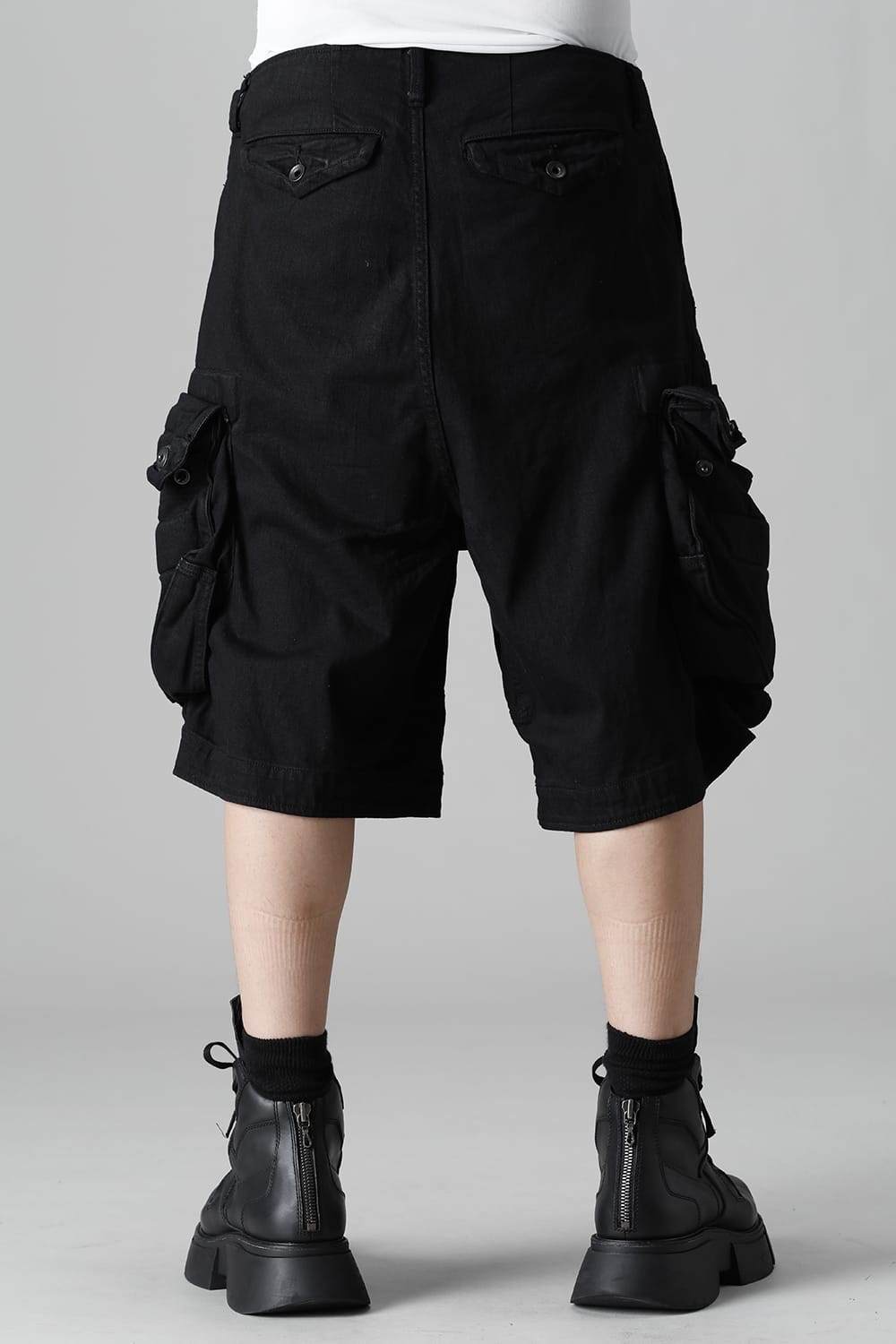 9Oz Stretch Denim Gas Mask Short Pants  Black