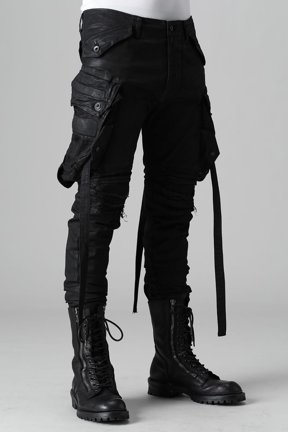 9Oz Stretch Denim Gas Mask Pants  Black