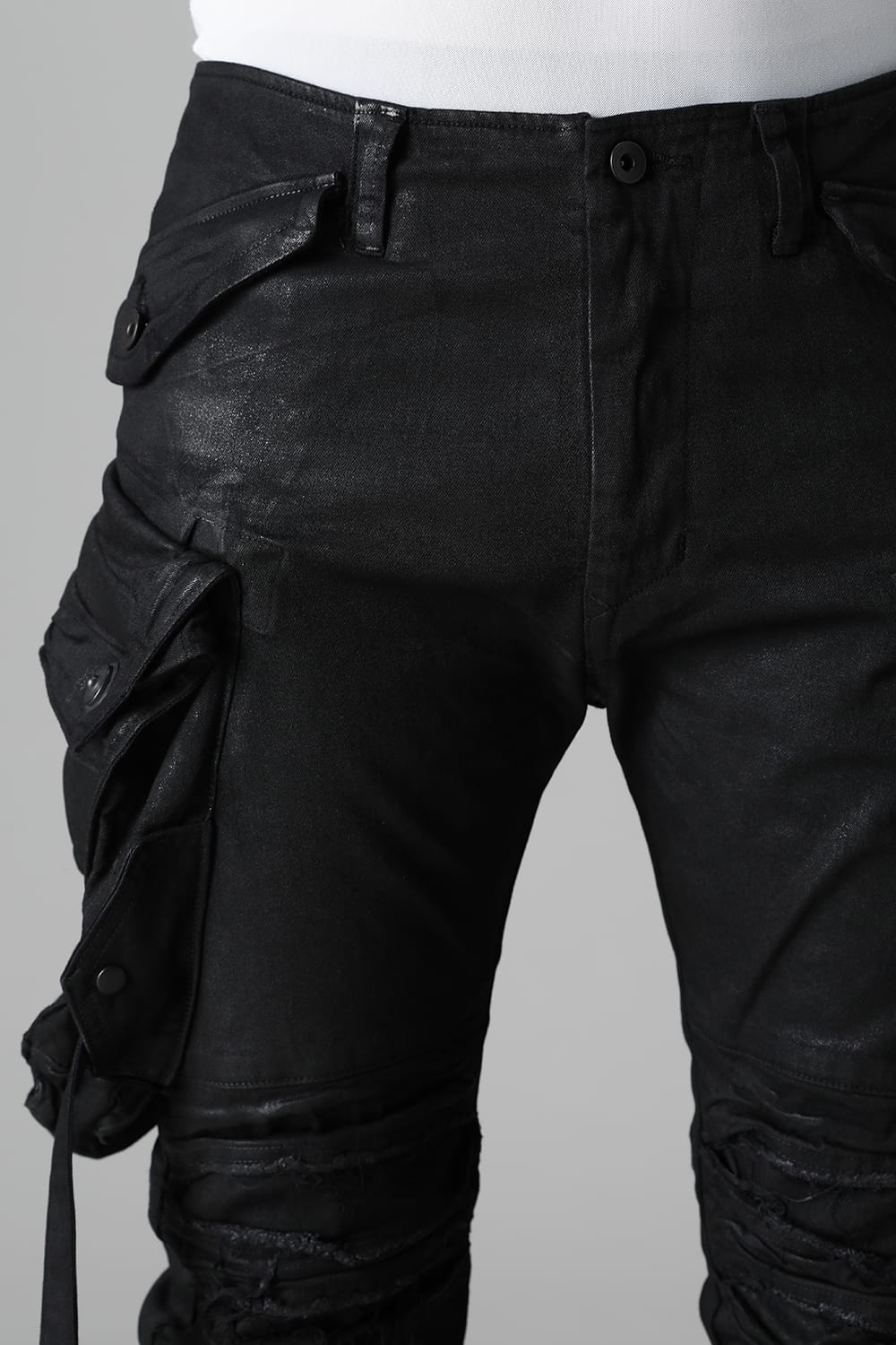 9Oz Stretch Denim Gas Mask Pants  Black