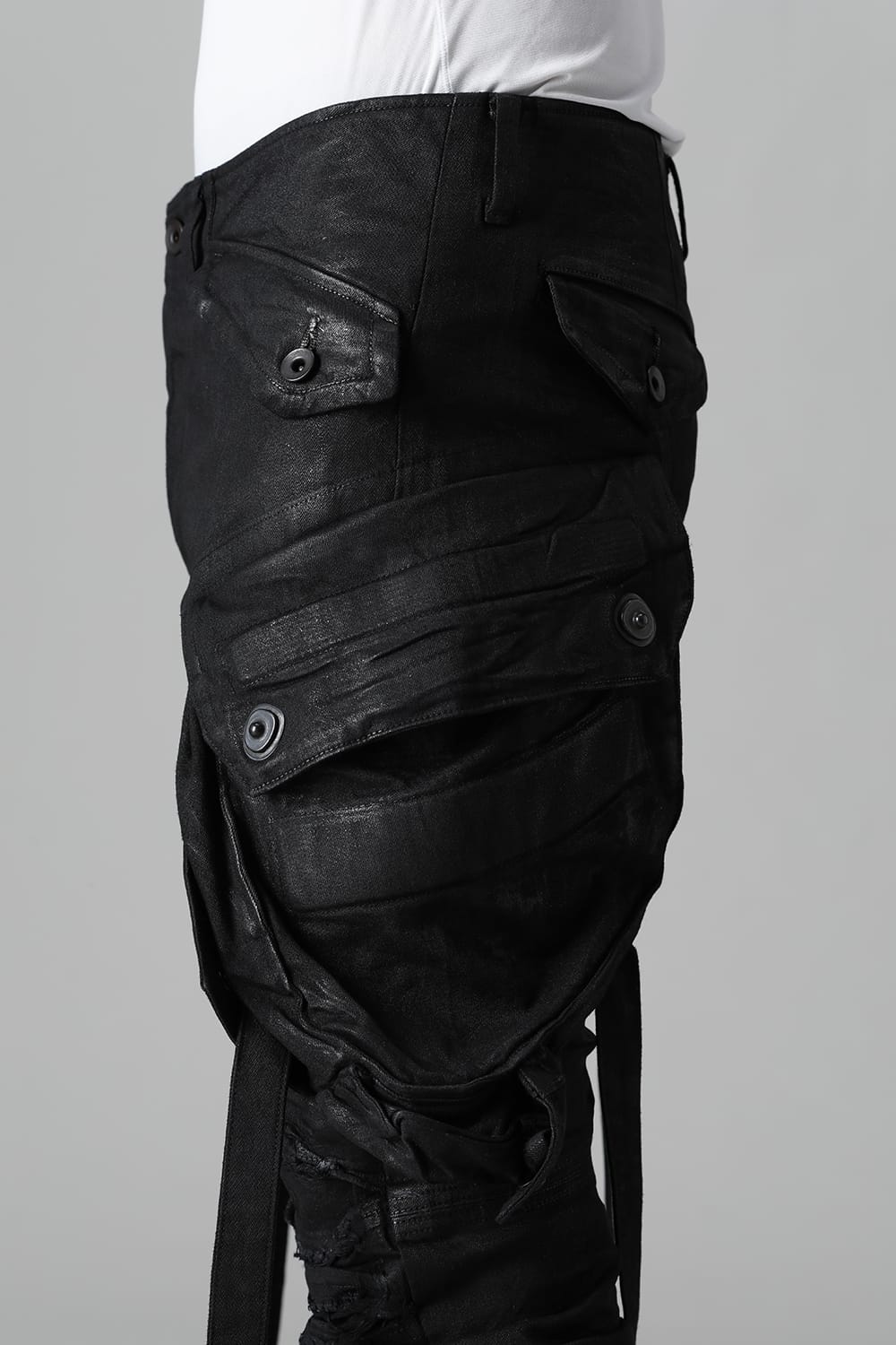 9Oz Stretch Denim Gas Mask Pants  Black