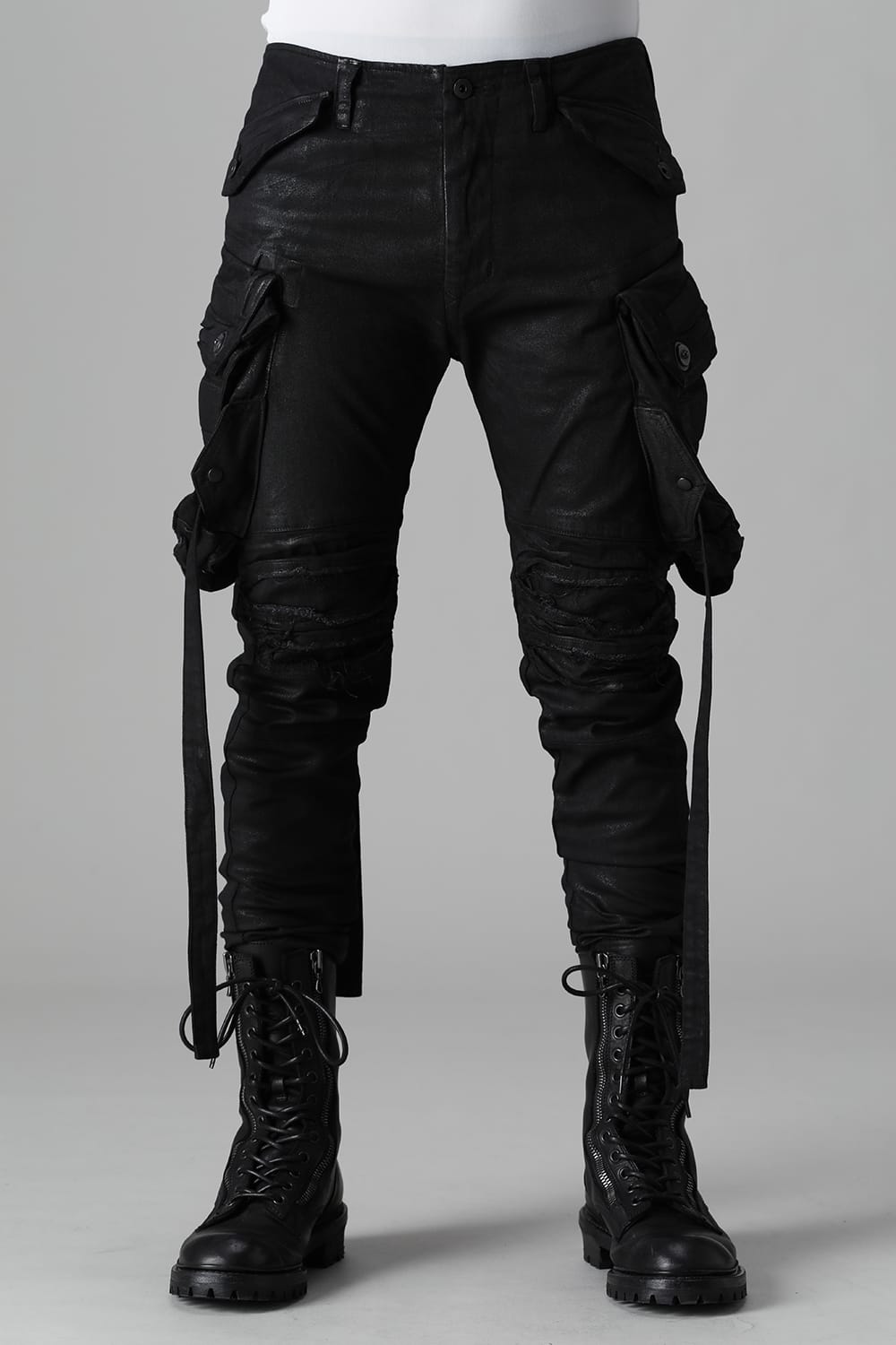 9Oz Stretch Denim Gas Mask Pants  Black