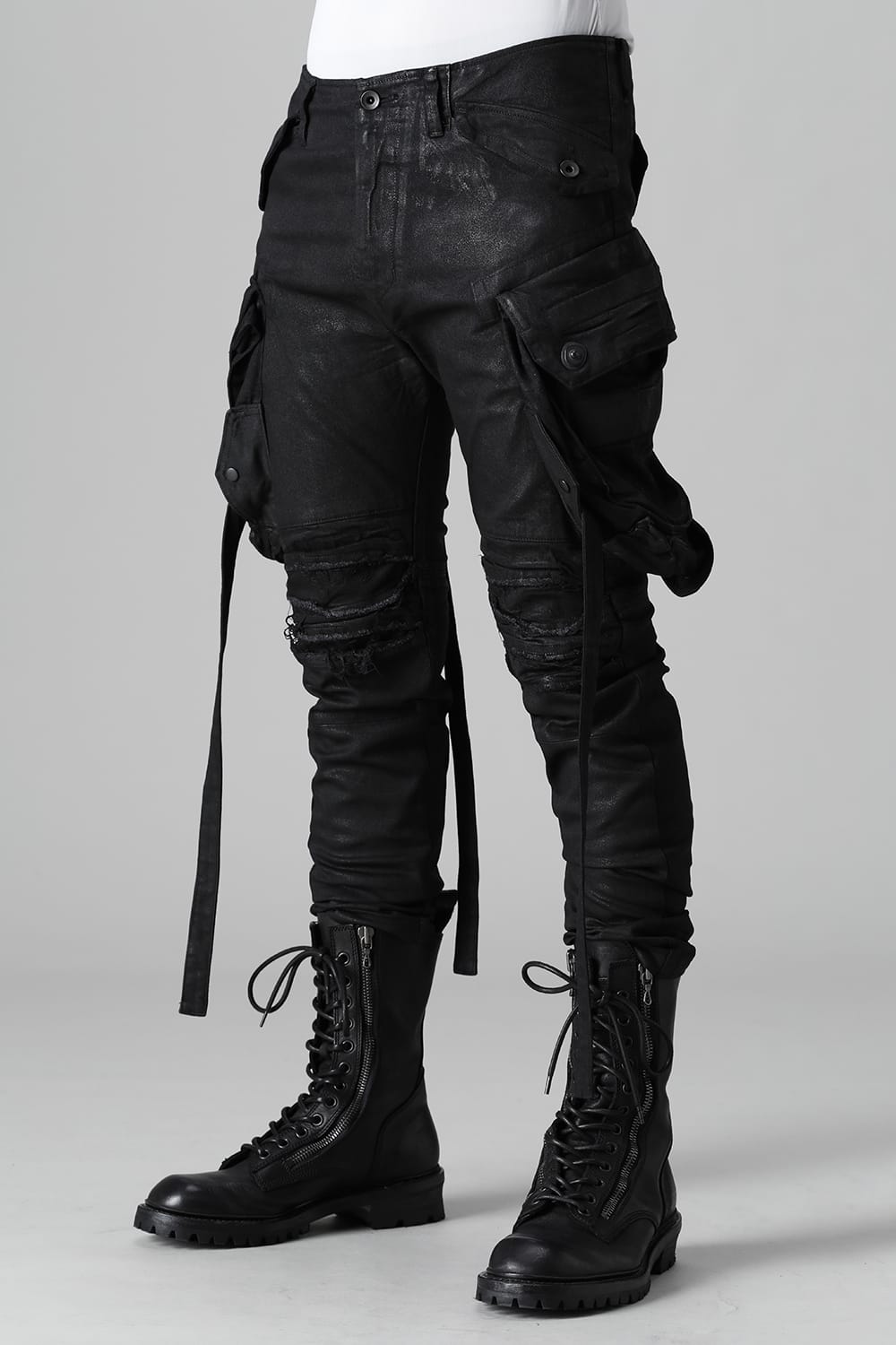 9Oz Stretch Denim Gas Mask Pants  Black