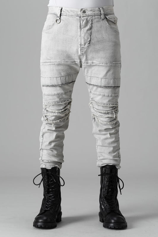 9oz Stretch Denim Biker Pants Plaster