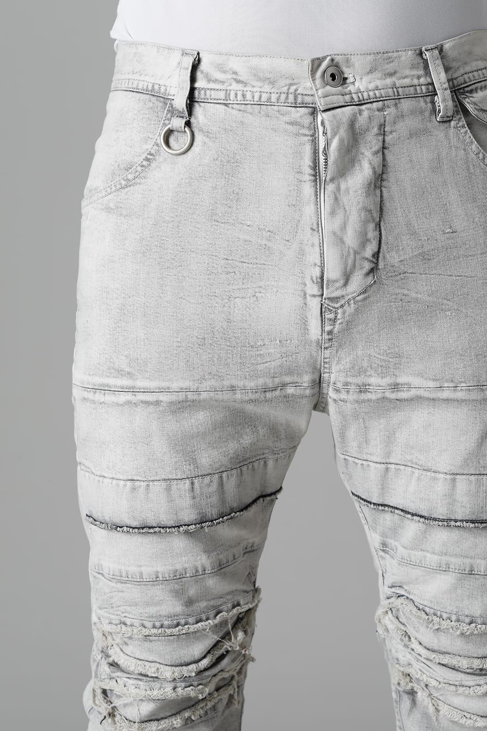 9oz Stretch Denim Biker Pants Plaster