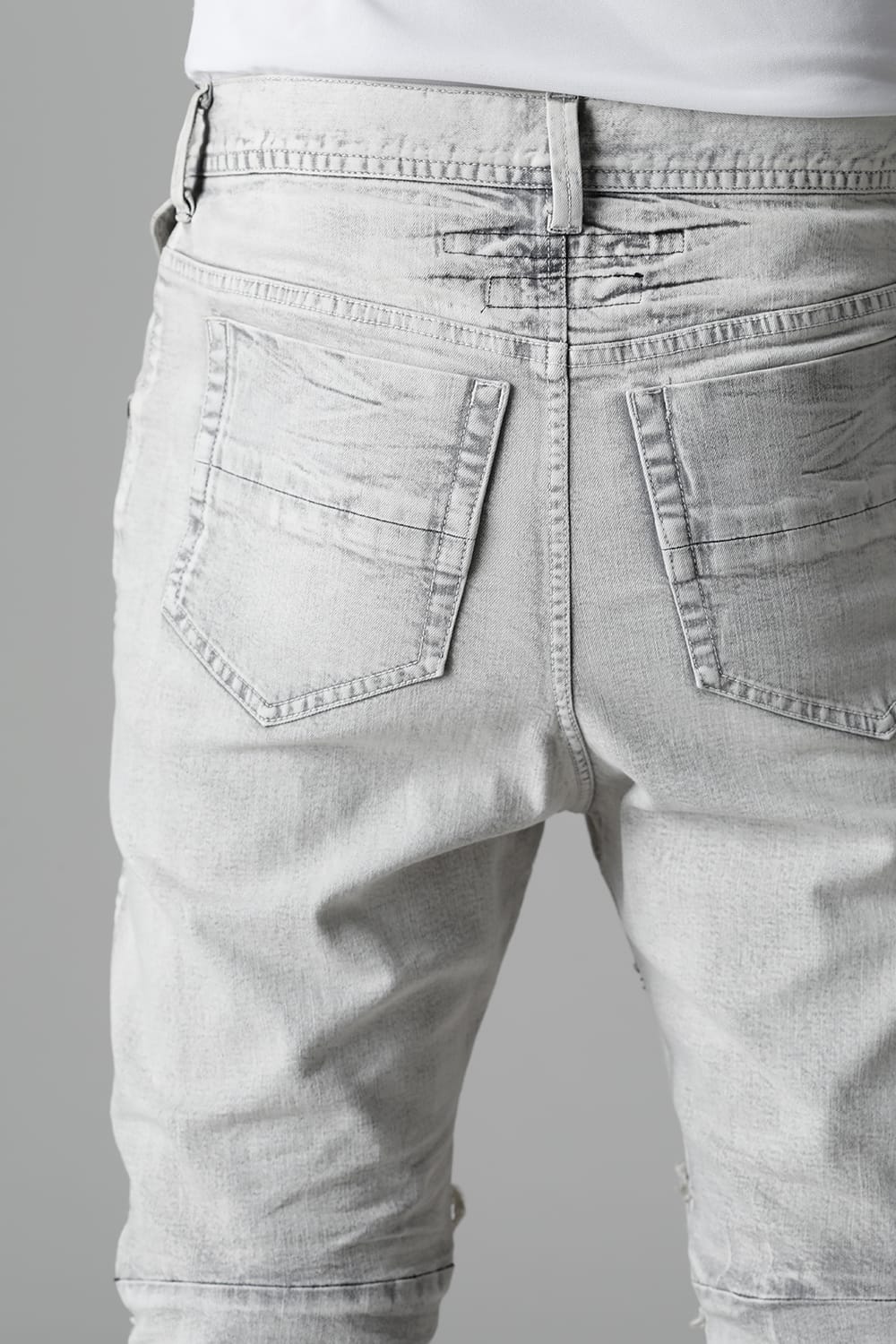 9oz Stretch Denim Biker Pants Plaster