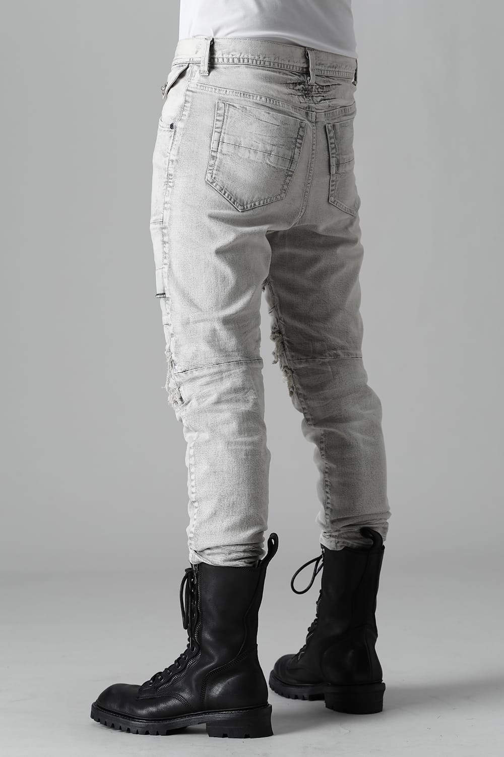 9oz Stretch Denim Biker Pants Plaster