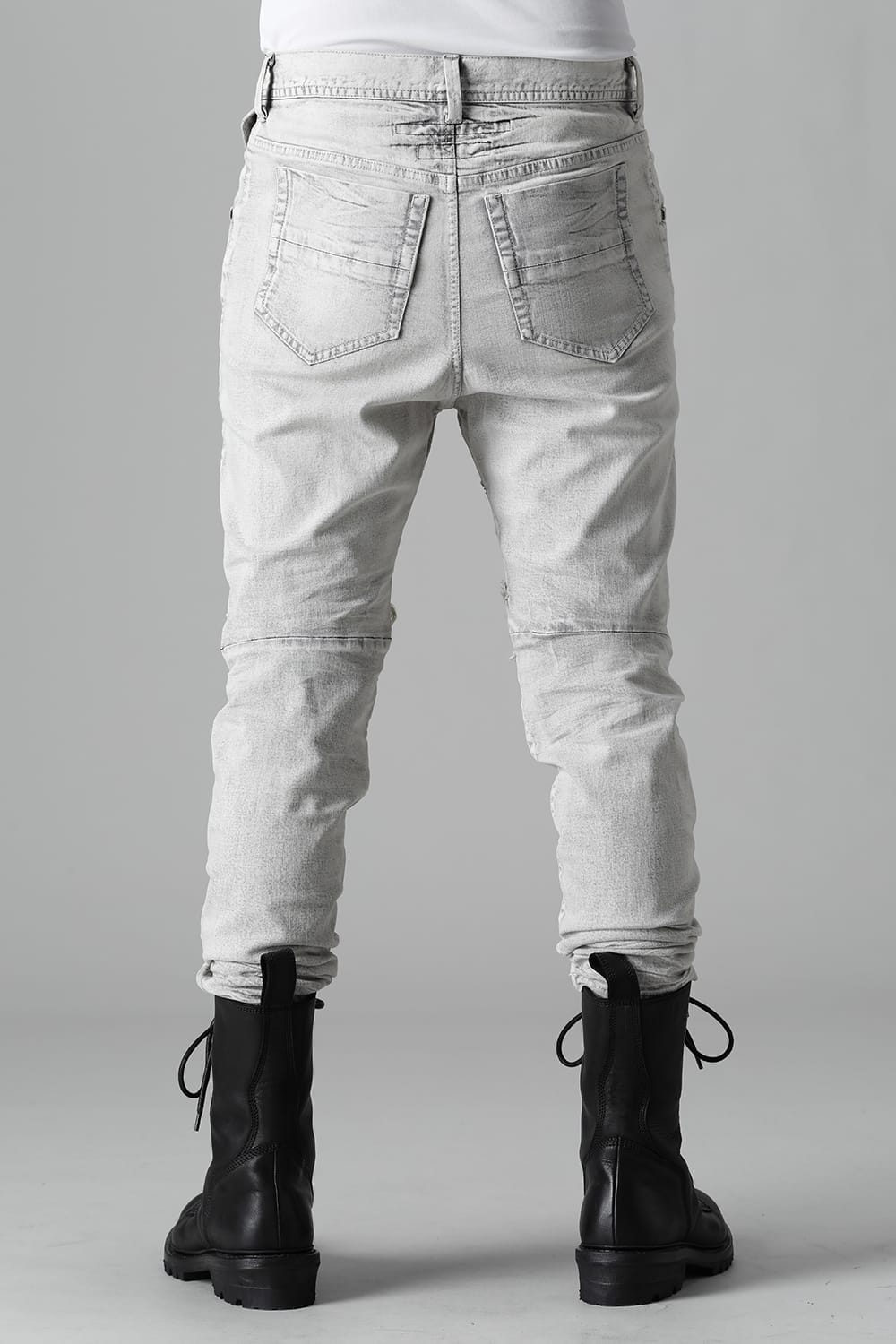 9oz Stretch Denim Biker Pants Plaster