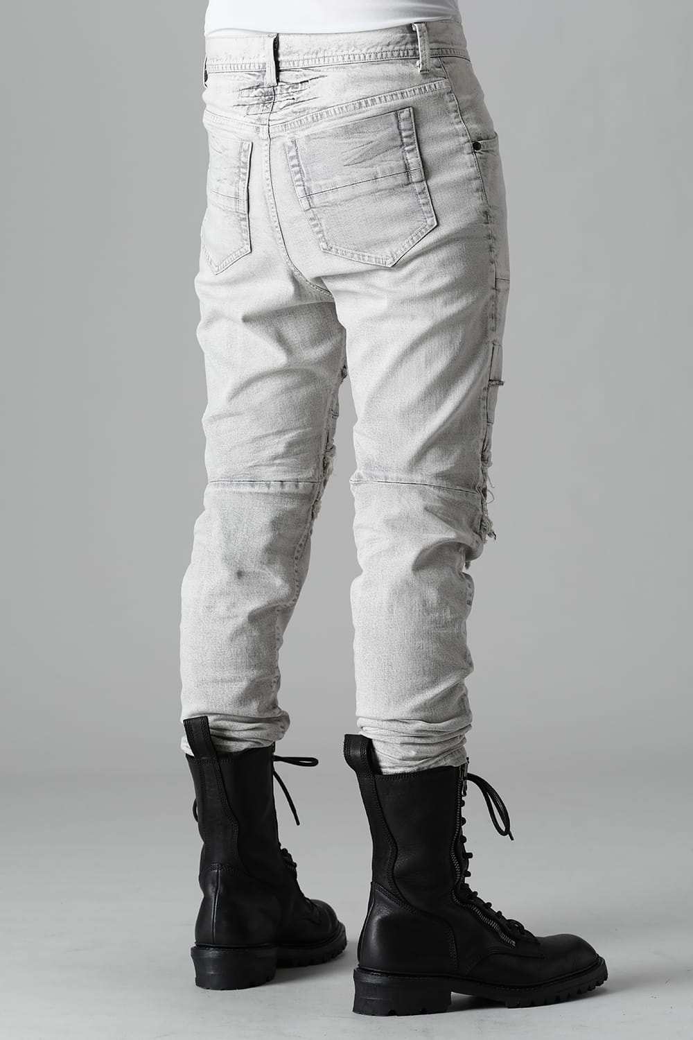 9oz Stretch Denim Biker Pants Plaster