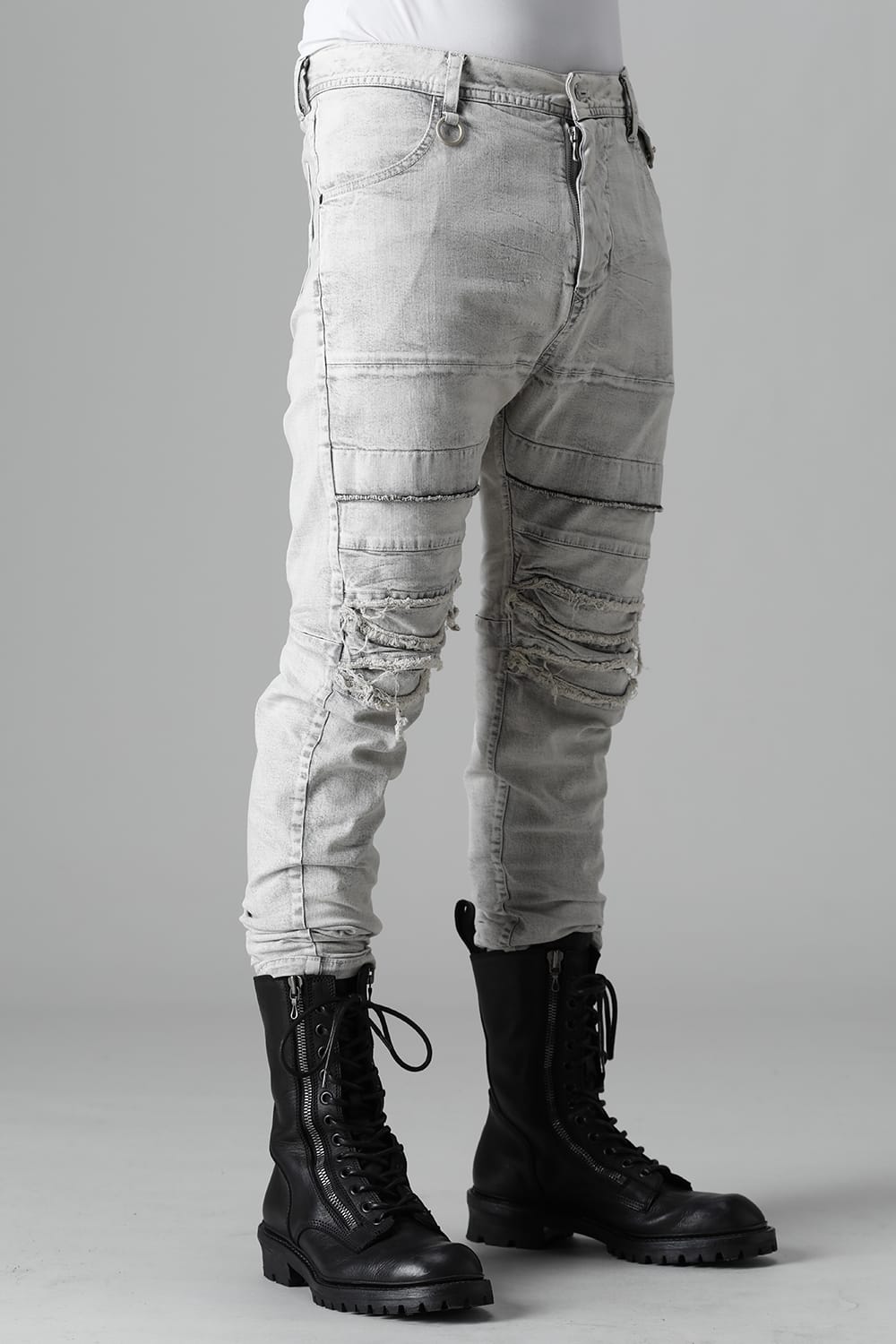 9oz Stretch Denim Biker Pants Plaster