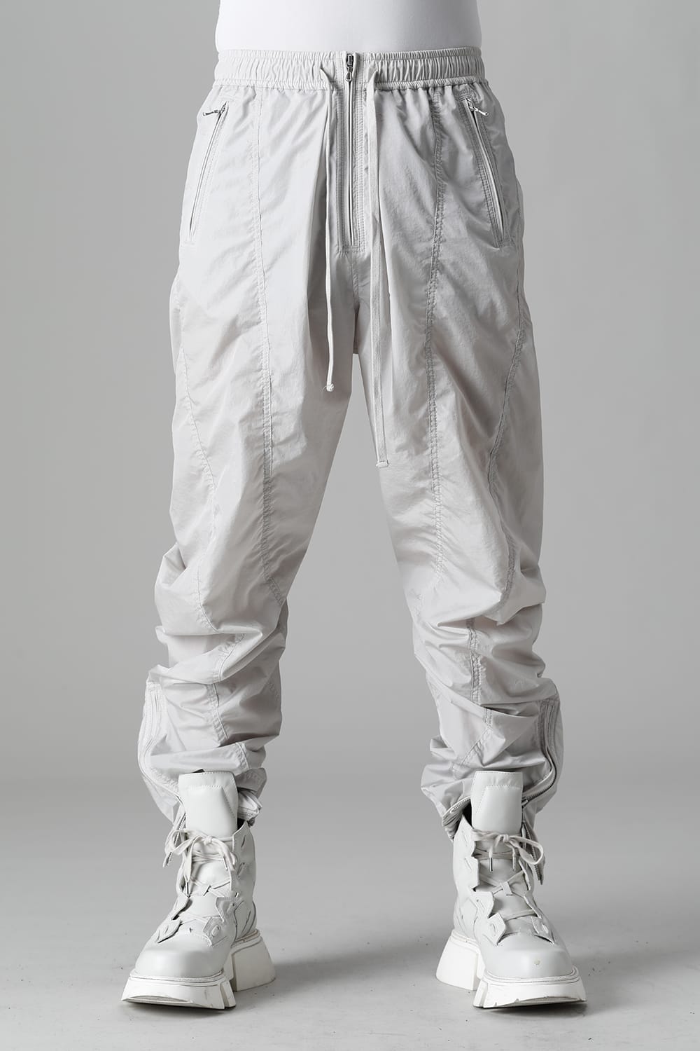 Nylon Silk Taffeta Trousers  Plaster