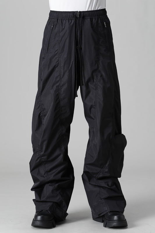 Nylon Silk Taffeta Trousers  Black