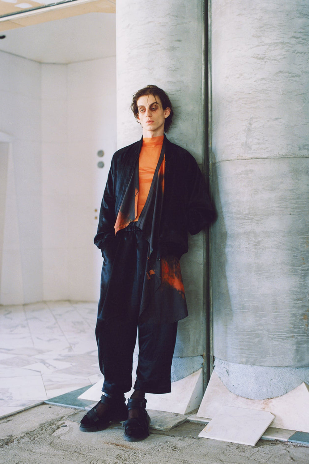 Poly Strap Over Sandal Black