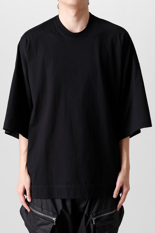 Crop Wide Short sleeve T-shirts Black