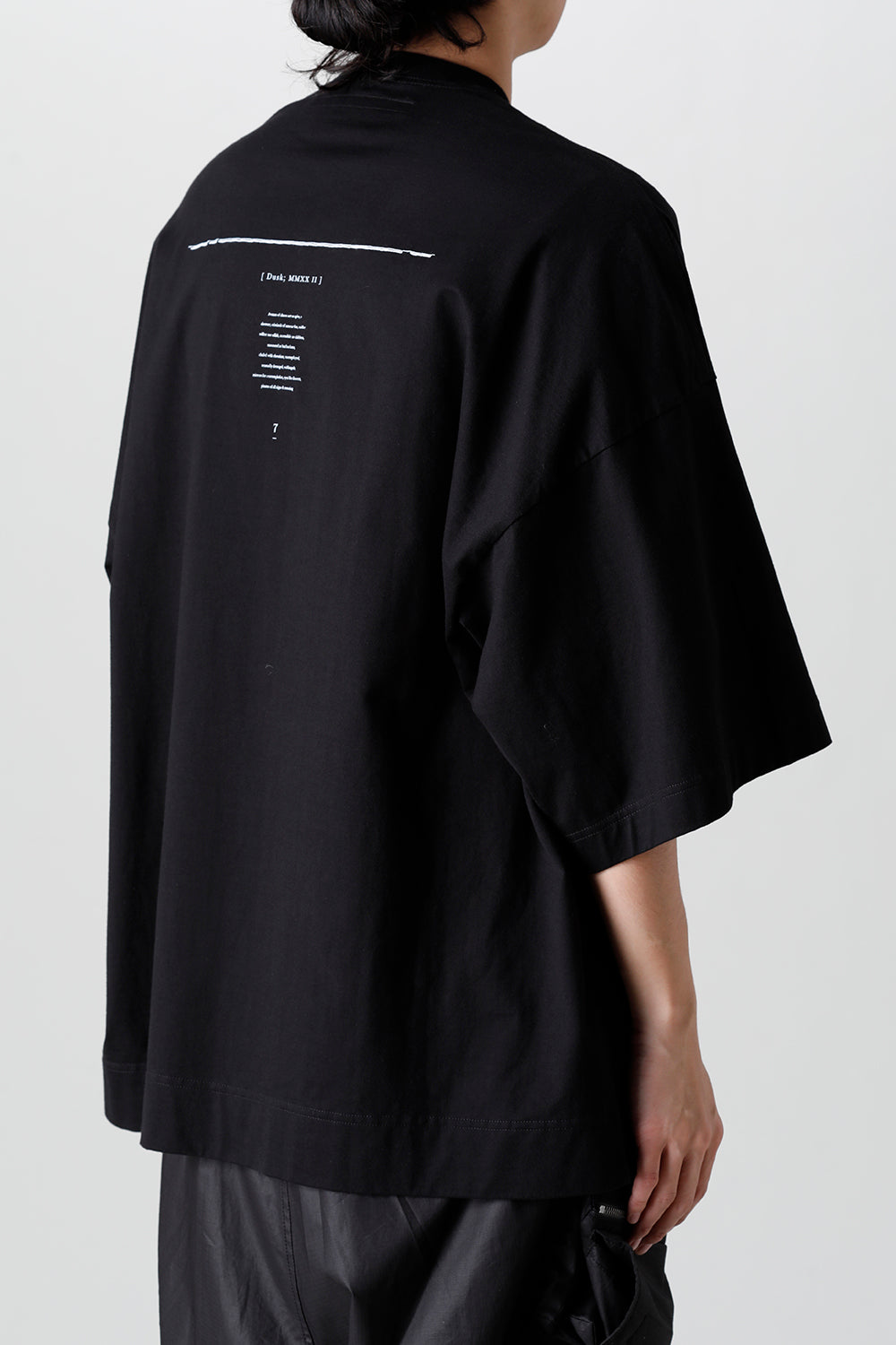 Crop Wide Short sleeve T-shirts Black