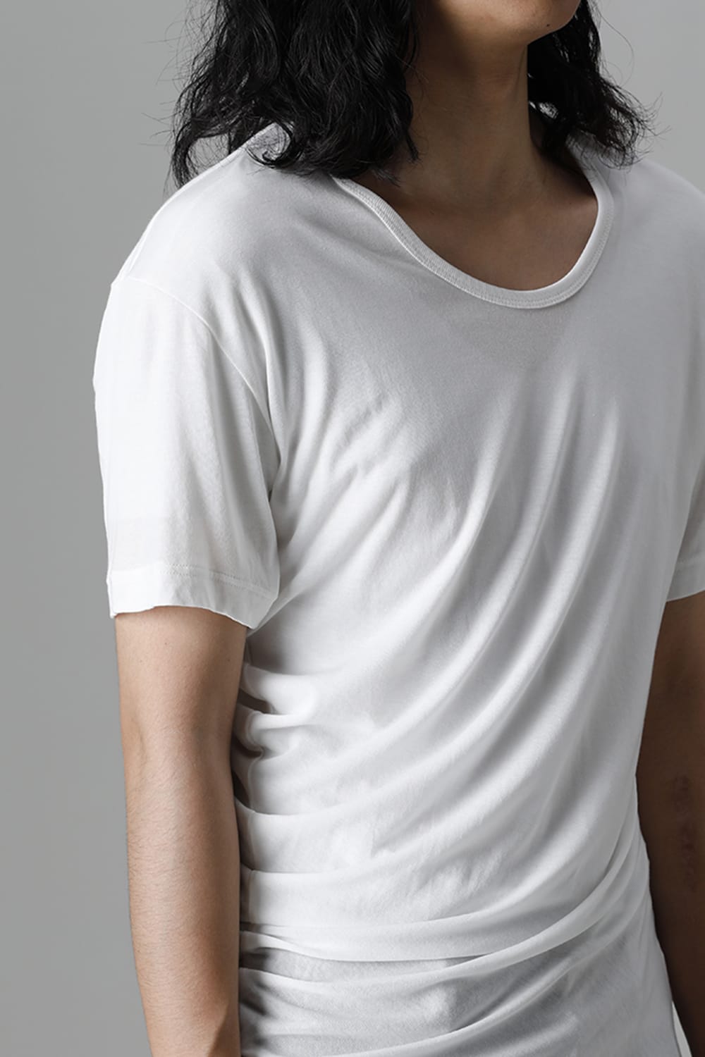 Cotton Cupro Jersey Drape Cutsewn Off White