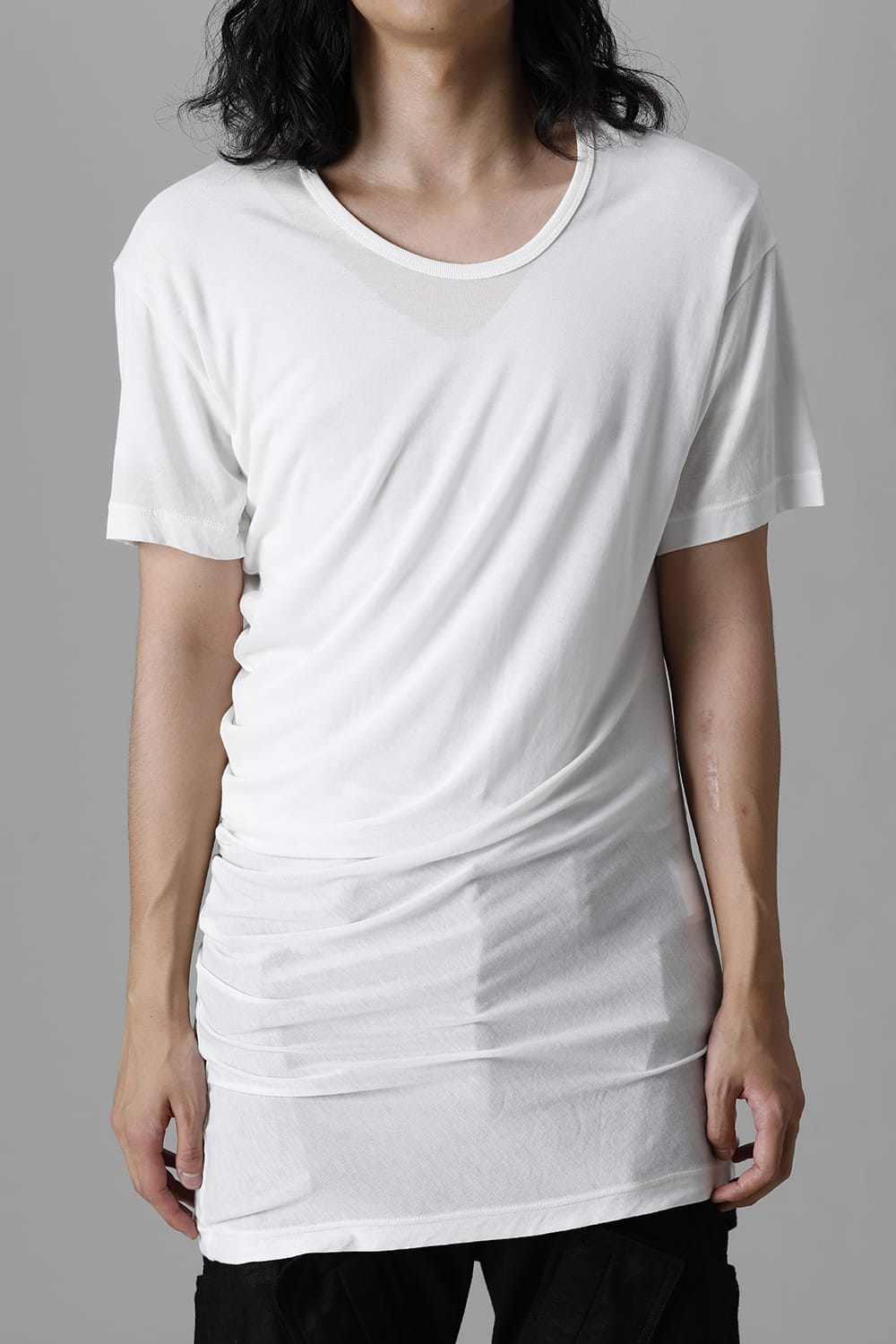 Cotton Cupro Jersey Drape Cutsewn Off White