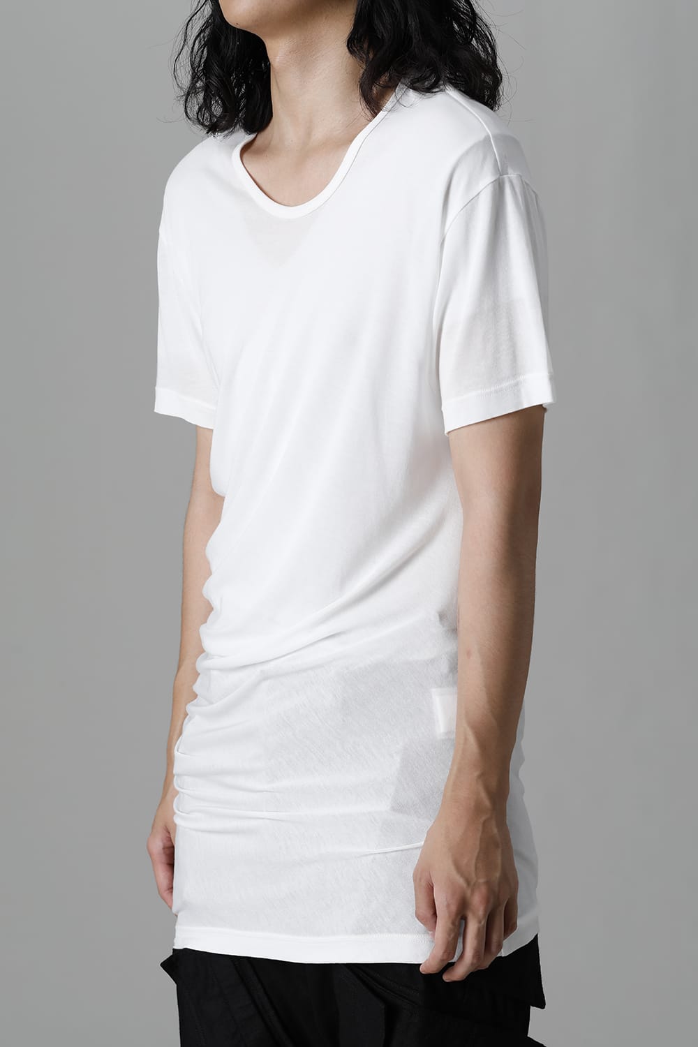 Cotton Cupro Jersey Drape Cutsewn Off White