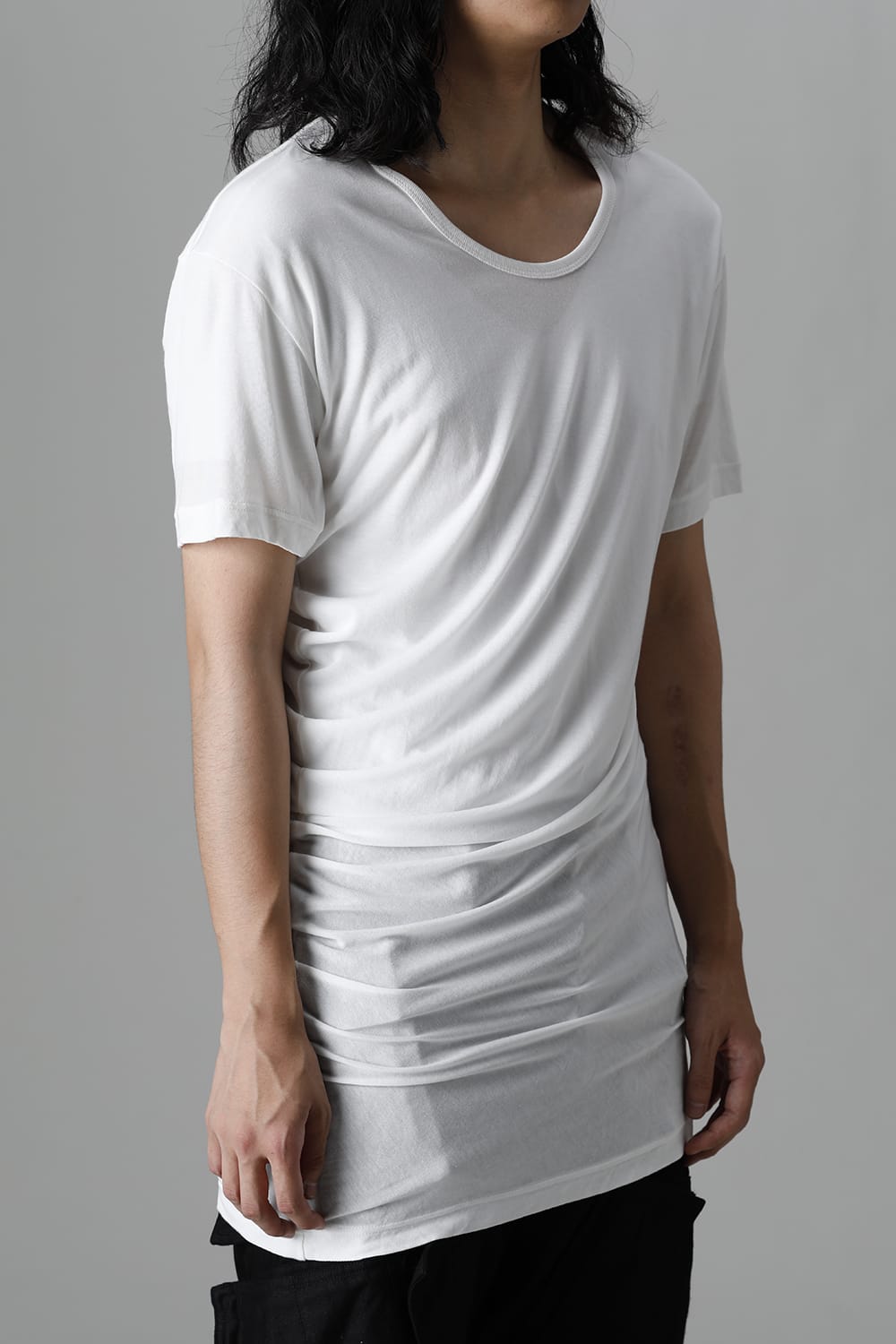 Cotton Cupro Jersey Drape Cutsewn Off White