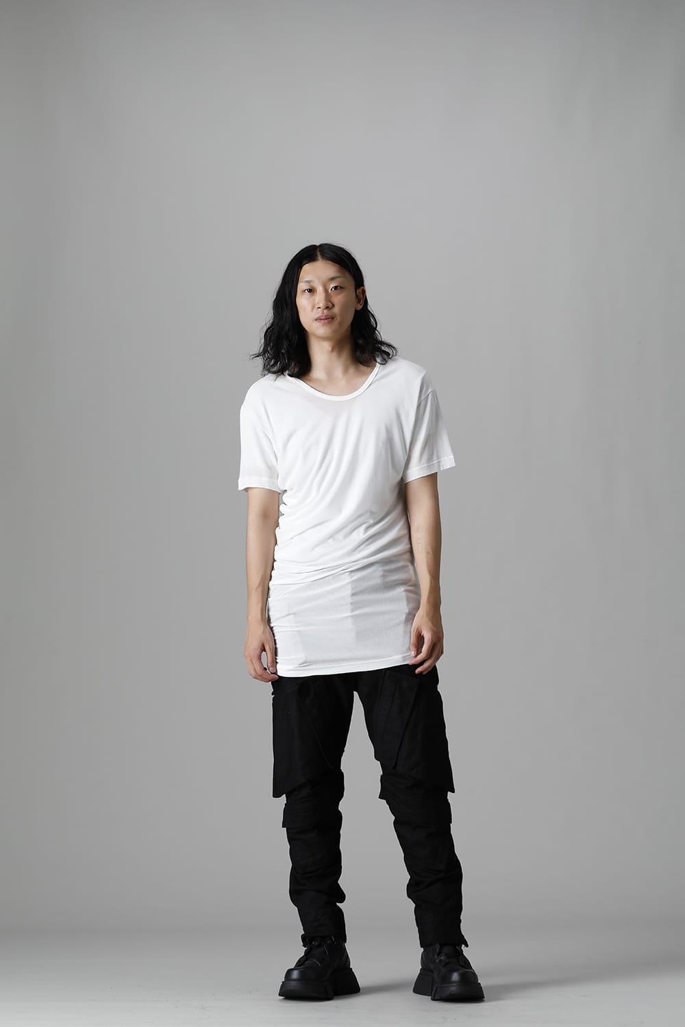 Cotton Cupro Jersey Drape Cutsewn Off White