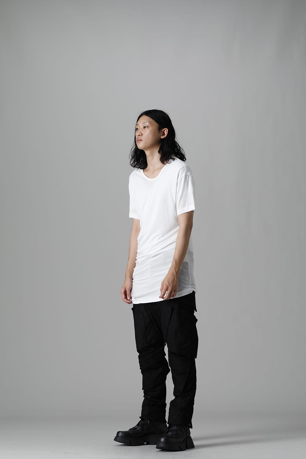 Cotton Cupro Jersey Drape Cutsewn Off White