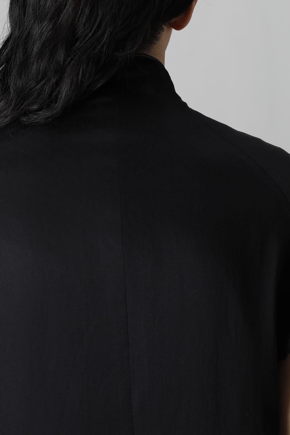 Satin jacquard Vest Black