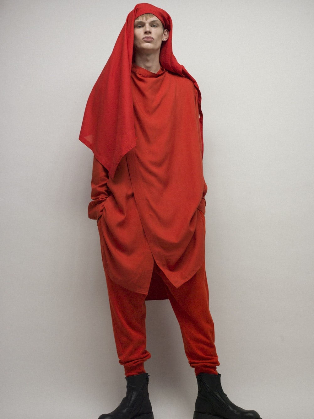 TUCKED TRACK PANTS Orange