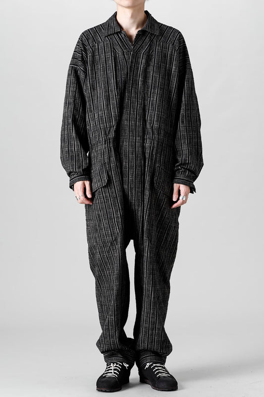 JUMP SUIT #10 STRIPE COTTON CLOTH