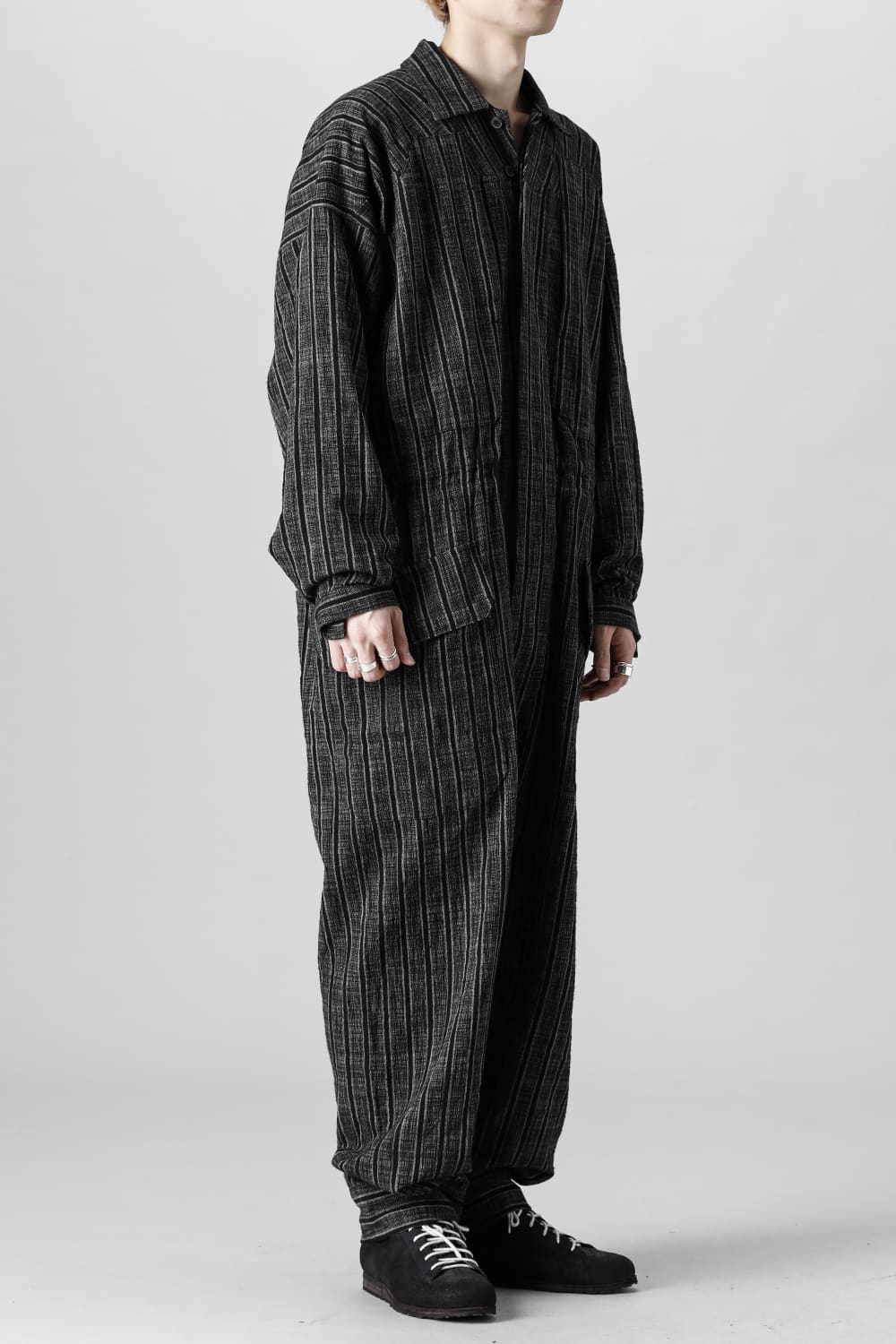 JUMP SUIT #10 STRIPE COTTON CLOTH