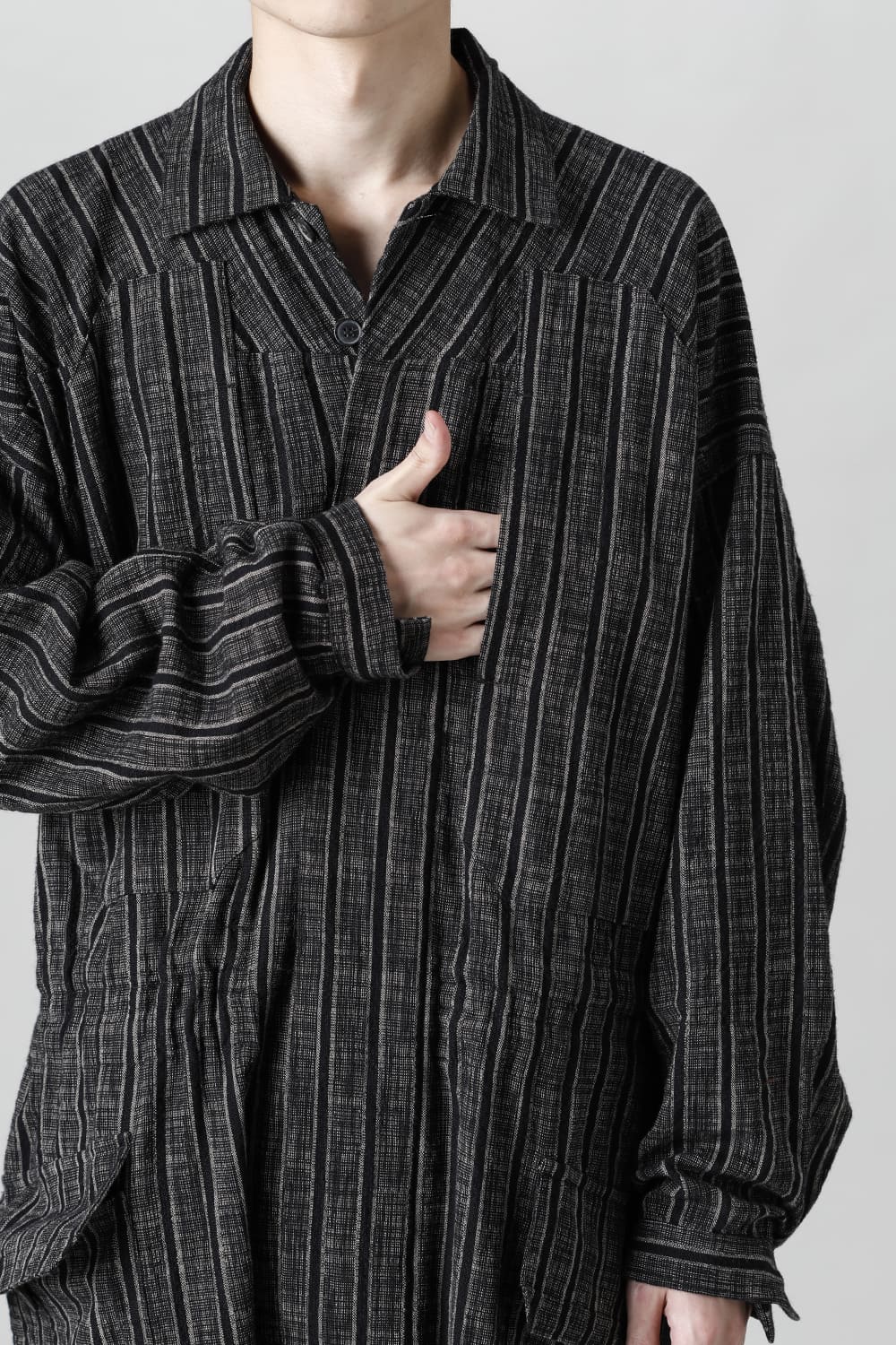 JUMP SUIT #10 STRIPE COTTON CLOTH