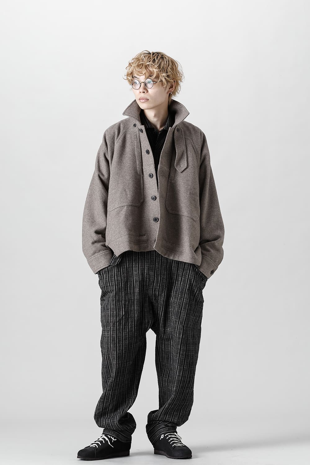 JUMP SUIT #10 STRIPE COTTON CLOTH