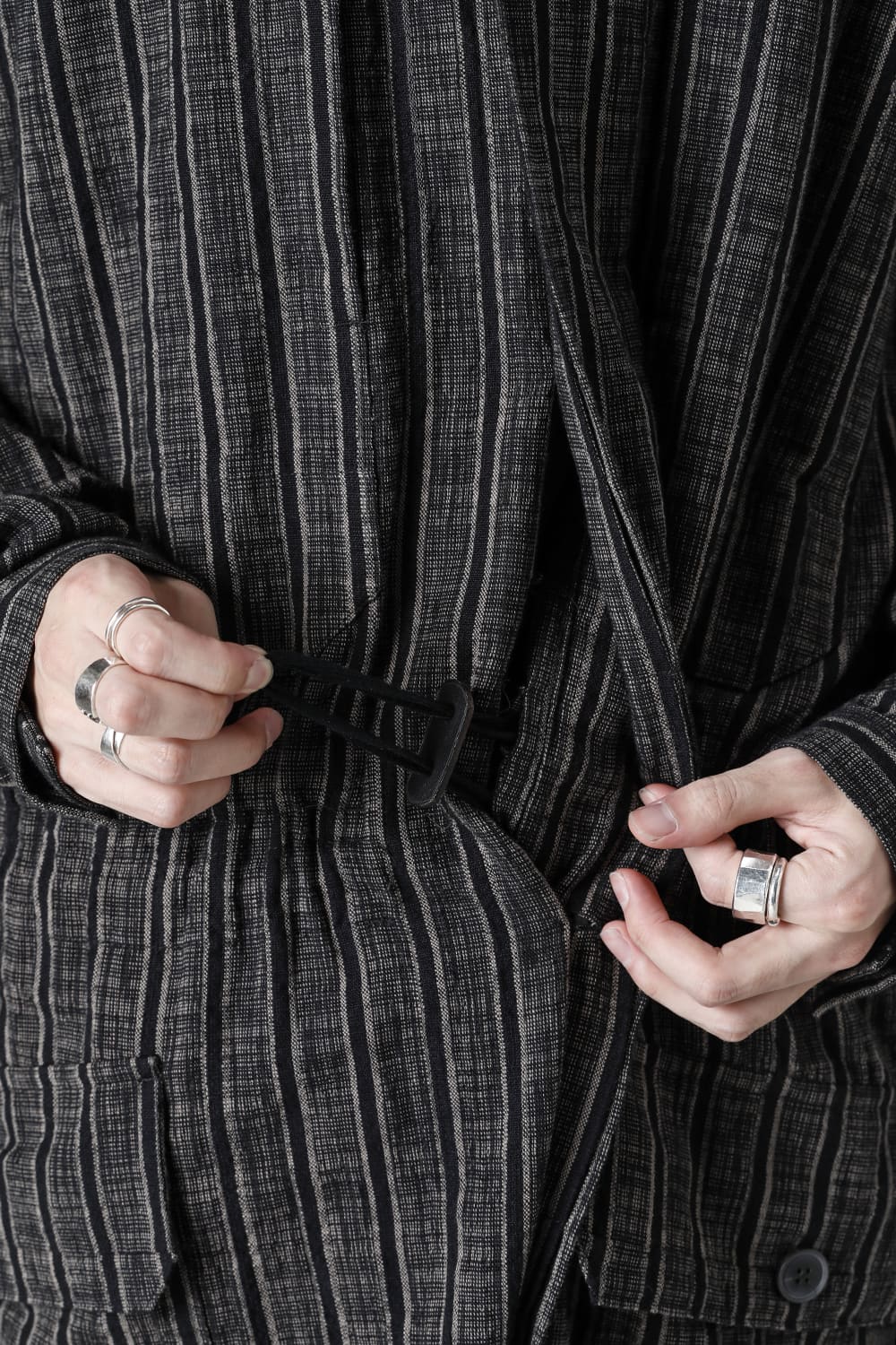 JUMP SUIT #10 STRIPE COTTON CLOTH