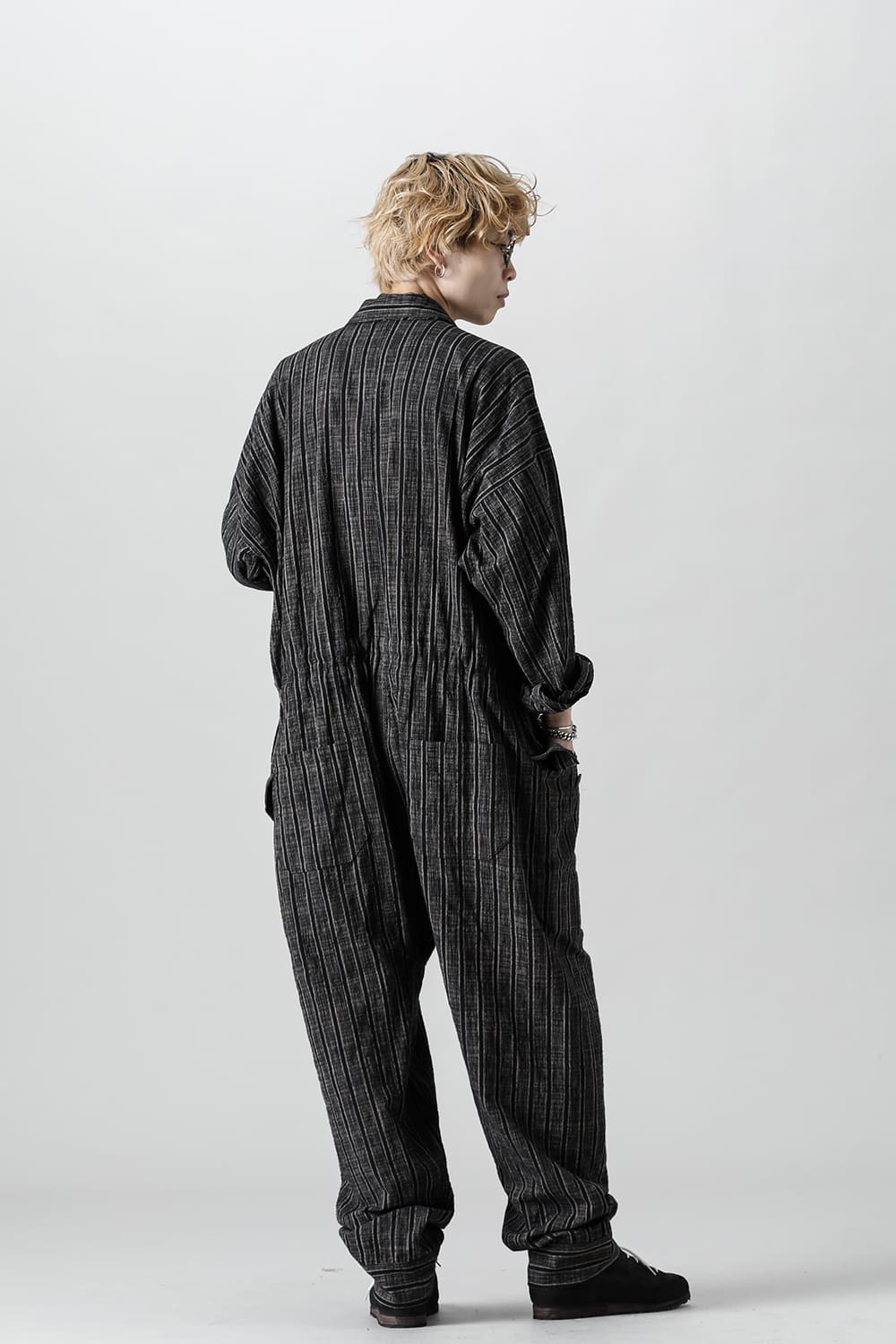 JUMP SUIT #10 STRIPE COTTON CLOTH