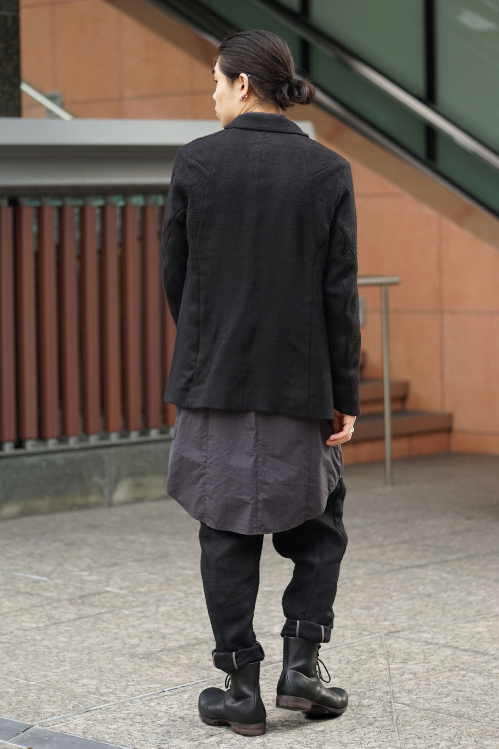 DEVOA Jacket Camel / Linen Shadow Check