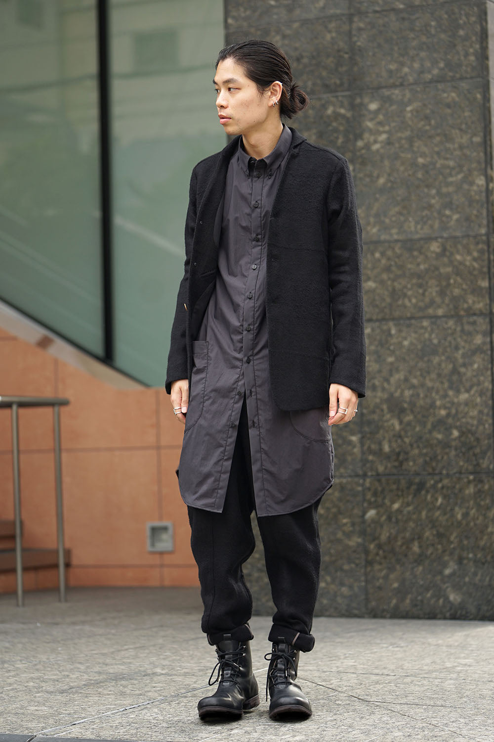 DEVOA Jacket Camel / Linen Shadow Check