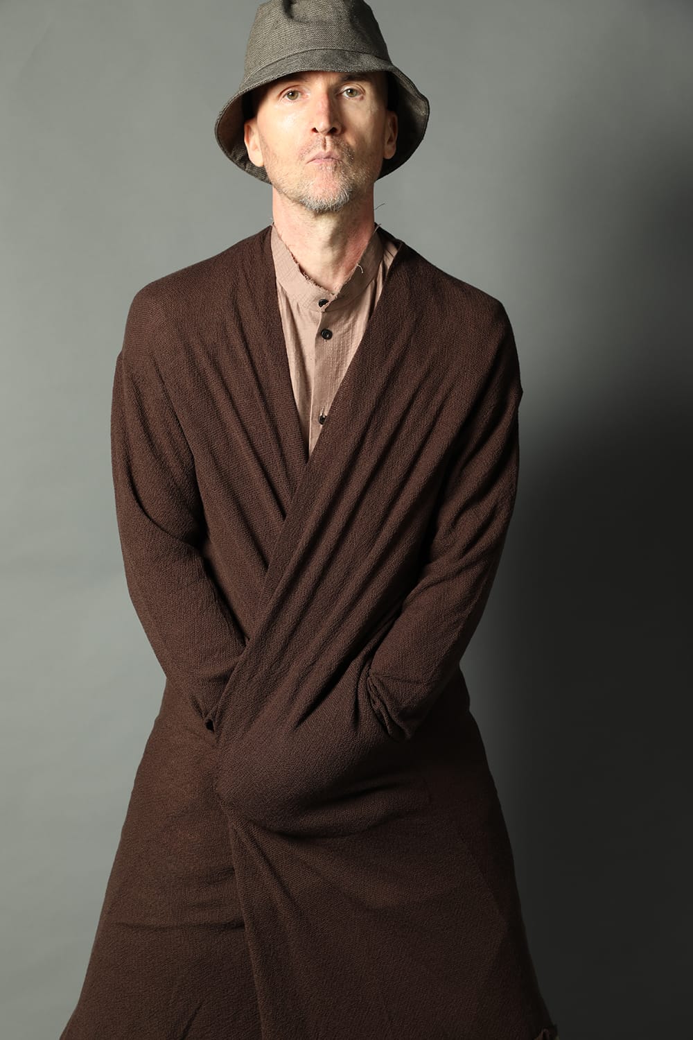 Long cardigan merino wool  Dark Brown