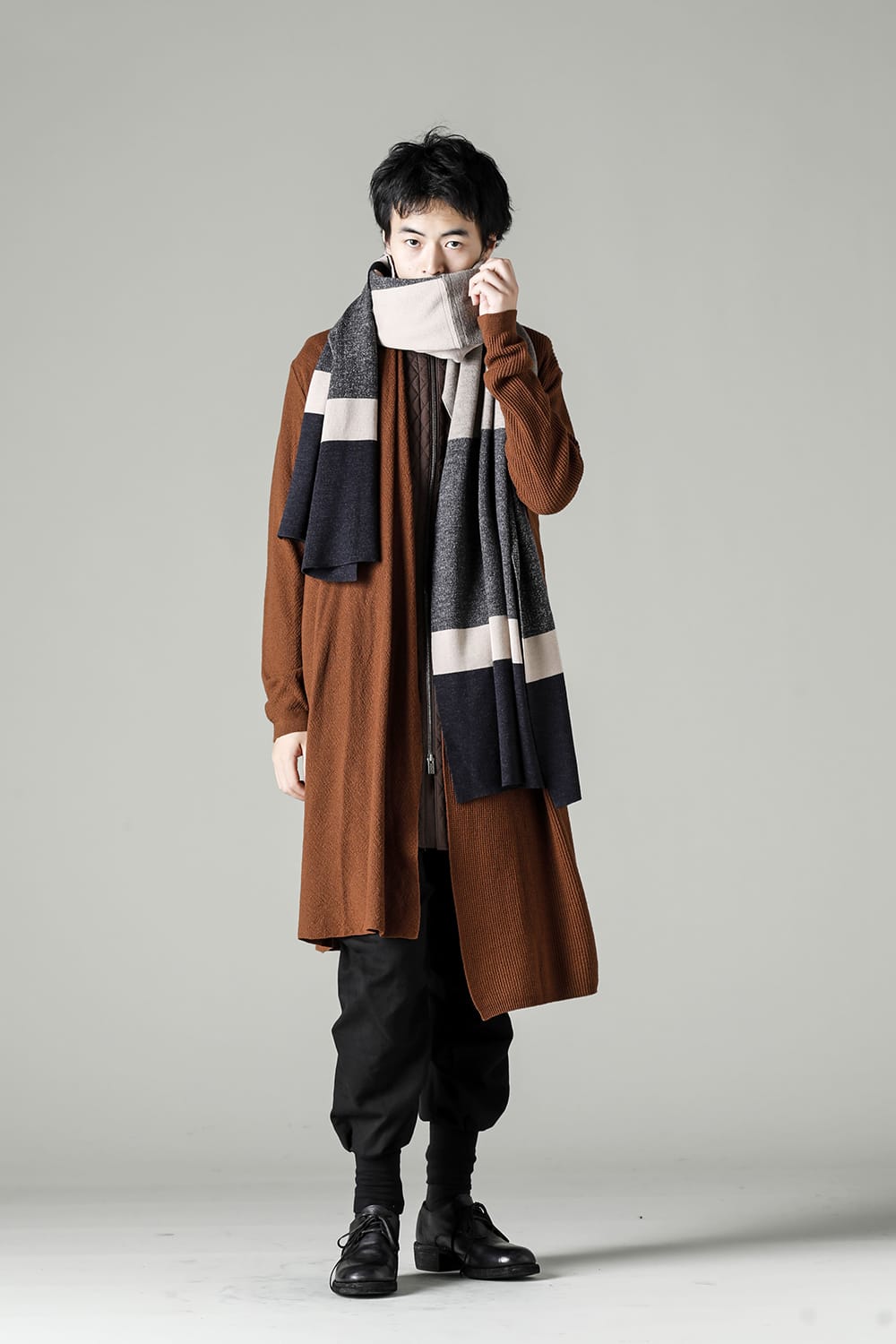 Jacquard stole merino wool