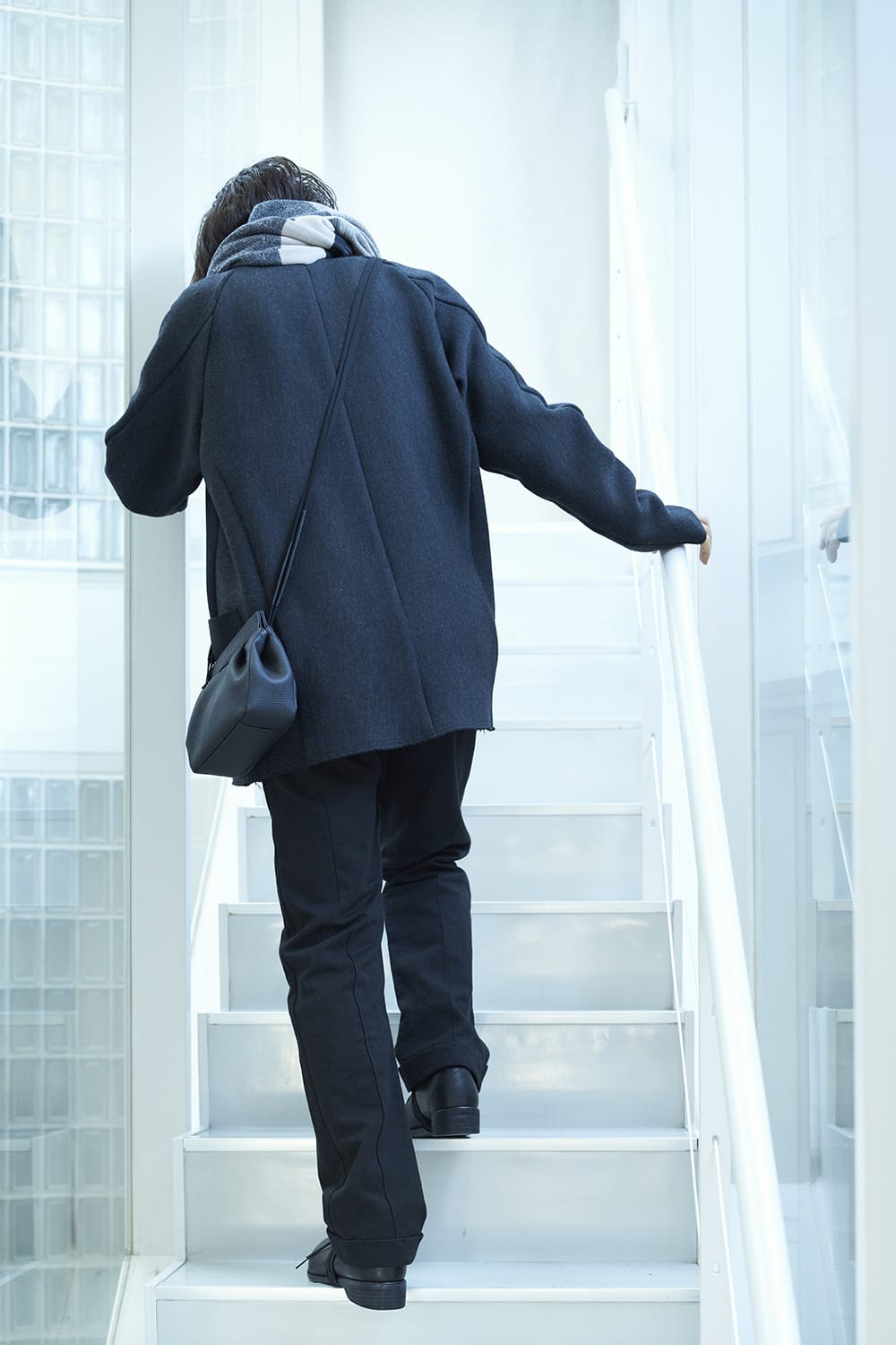 Jacquard stole merino wool