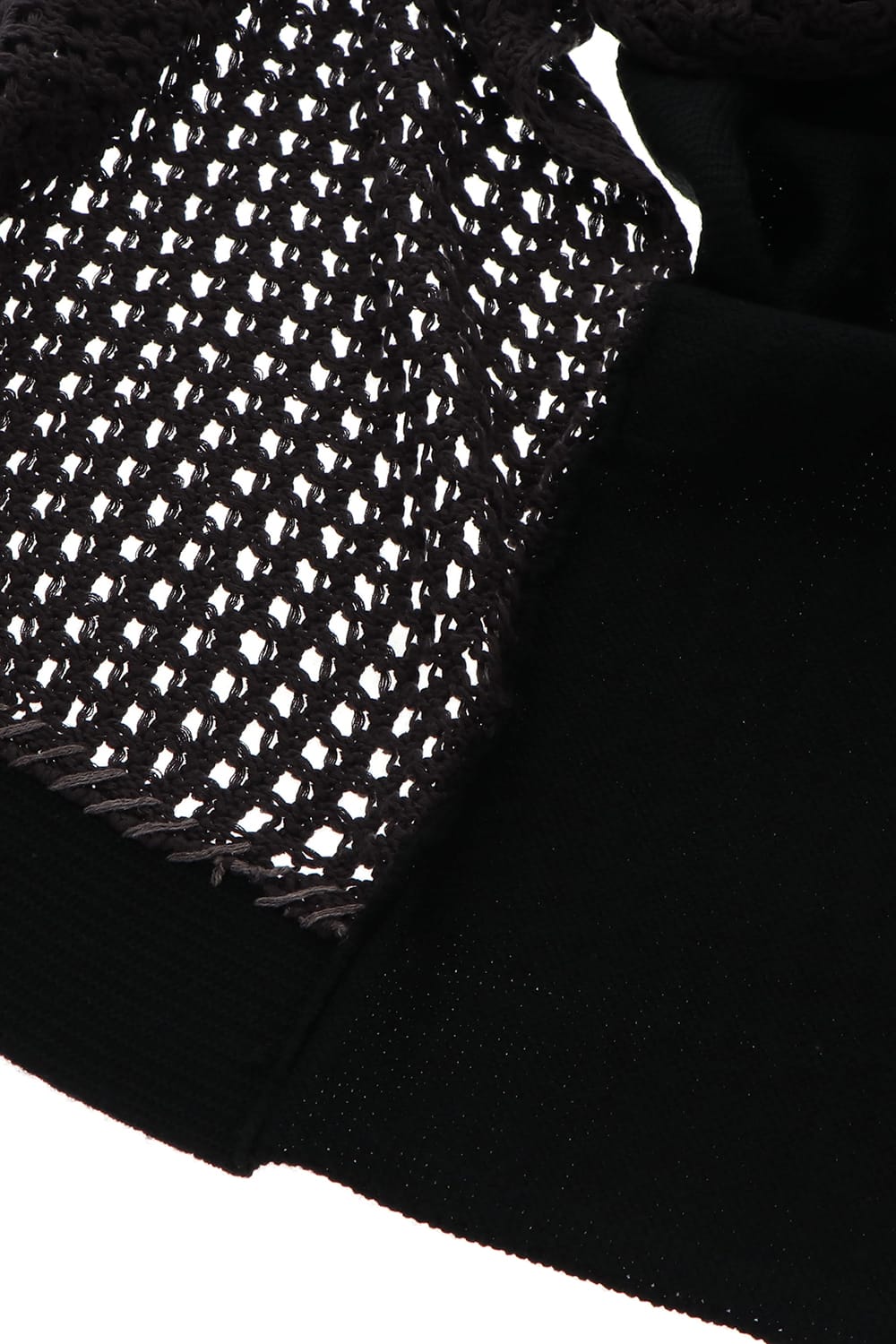 Patchwork stole Merino wool / Cotton Black Mix