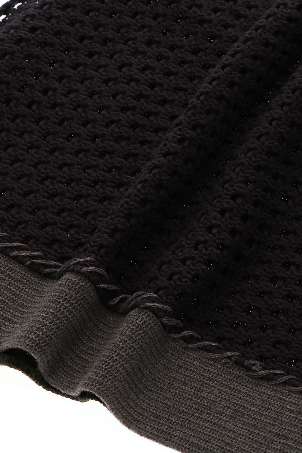 Patchwork stole Merino wool / Cotton Olive Mix