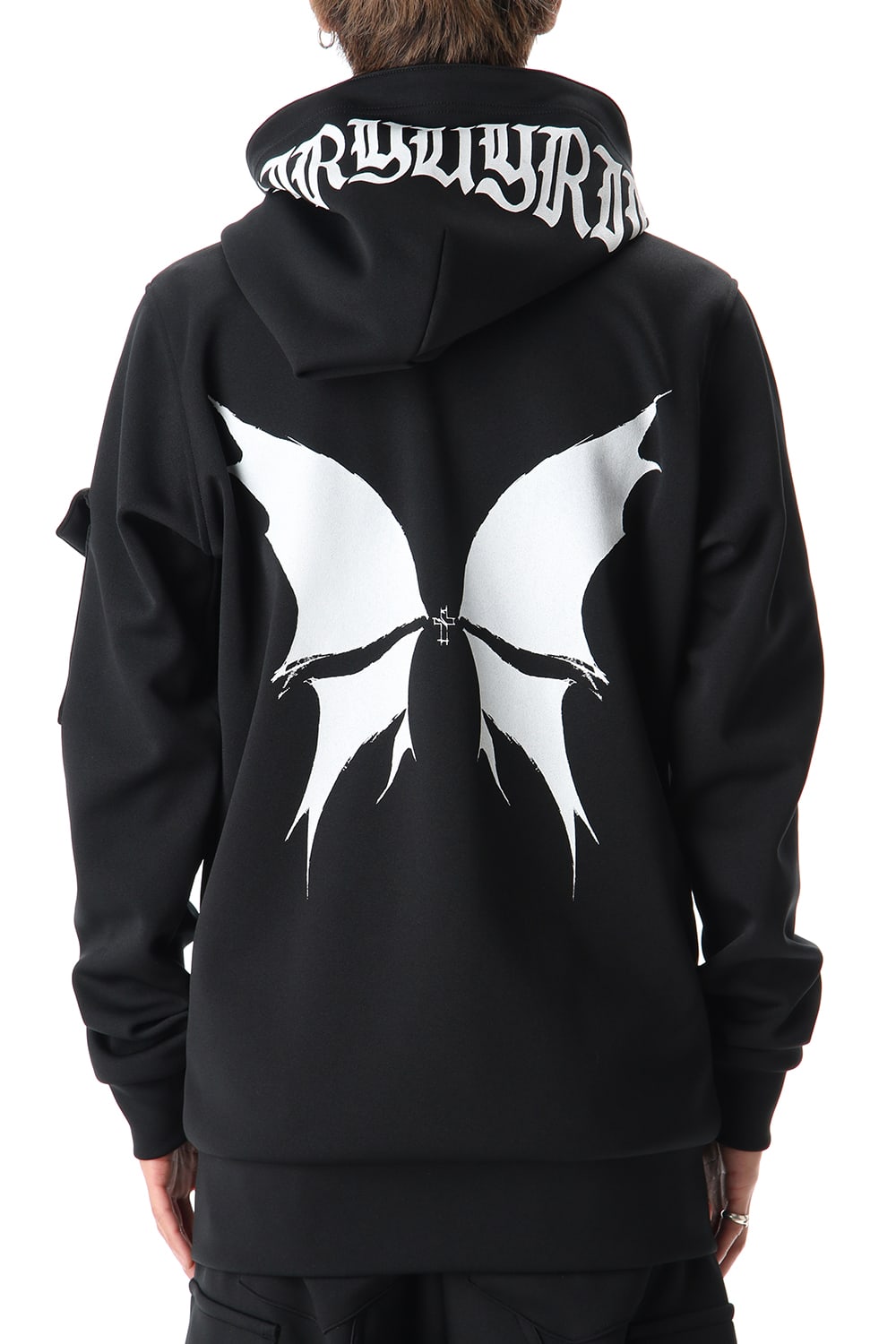 Hoodie Black x White Print