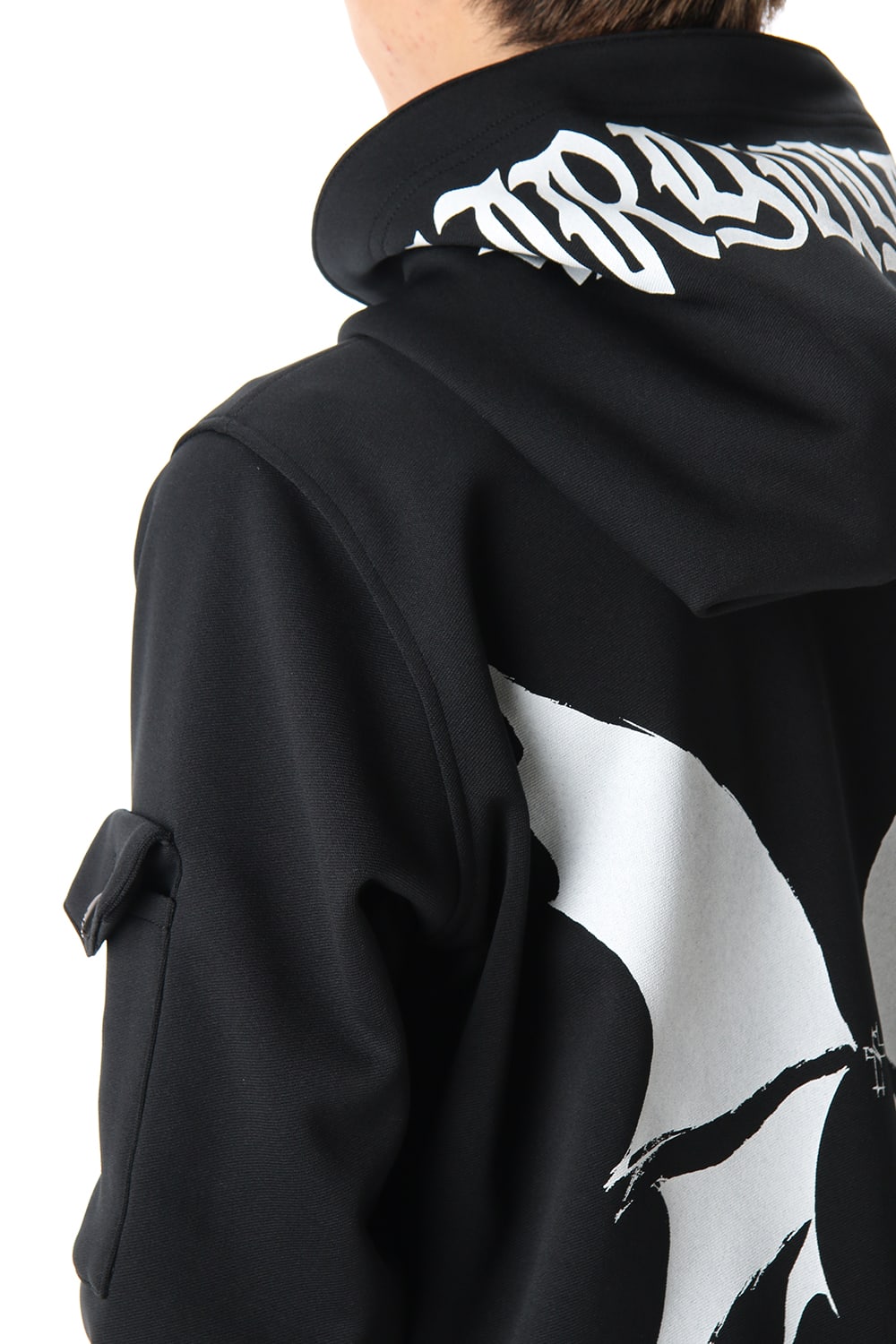 Hoodie Black x White Print