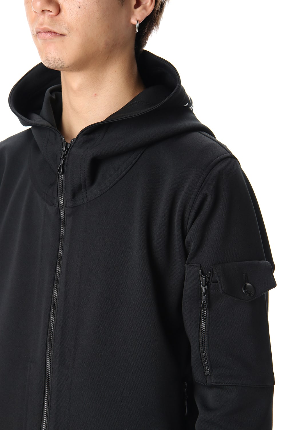 Hoodie Black x White Print