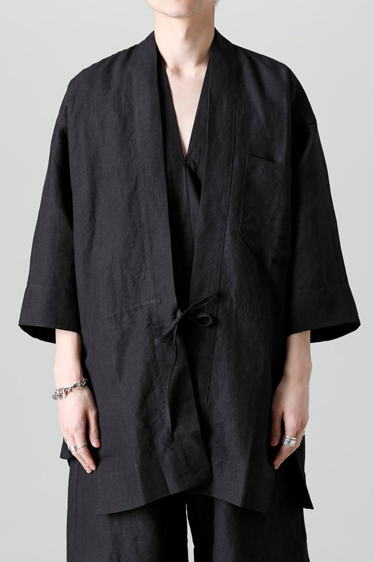 着物 #10 ブラック リネン/ペーパークロス