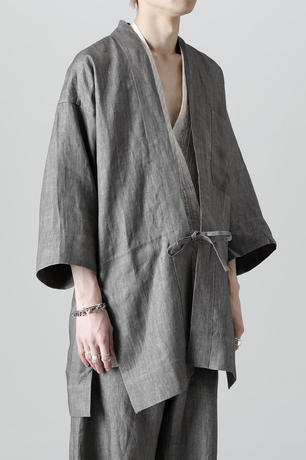 KIMONO#10 SUMI LINEN TWILL 