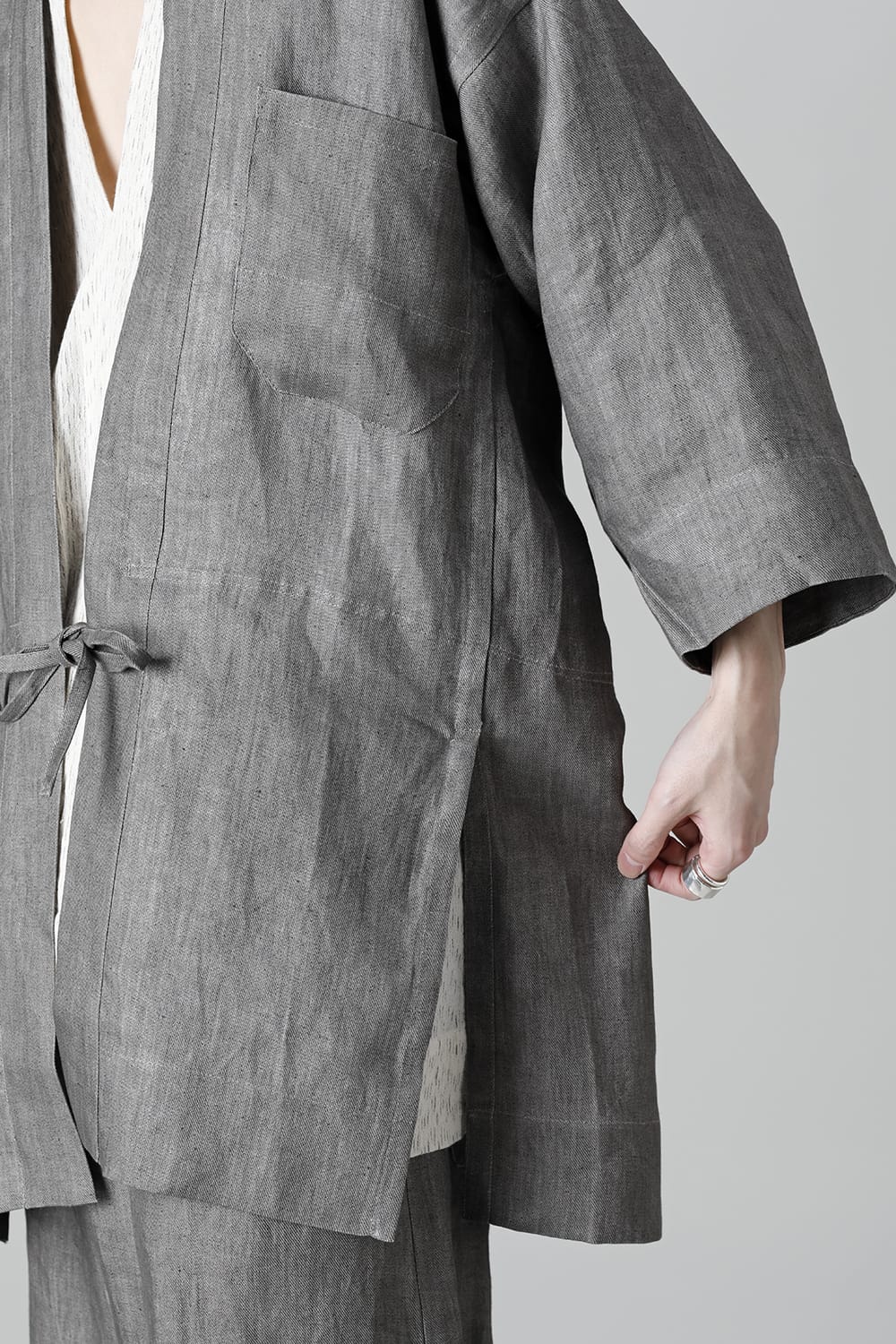 KIMONO#10 SUMI LINEN TWILL 